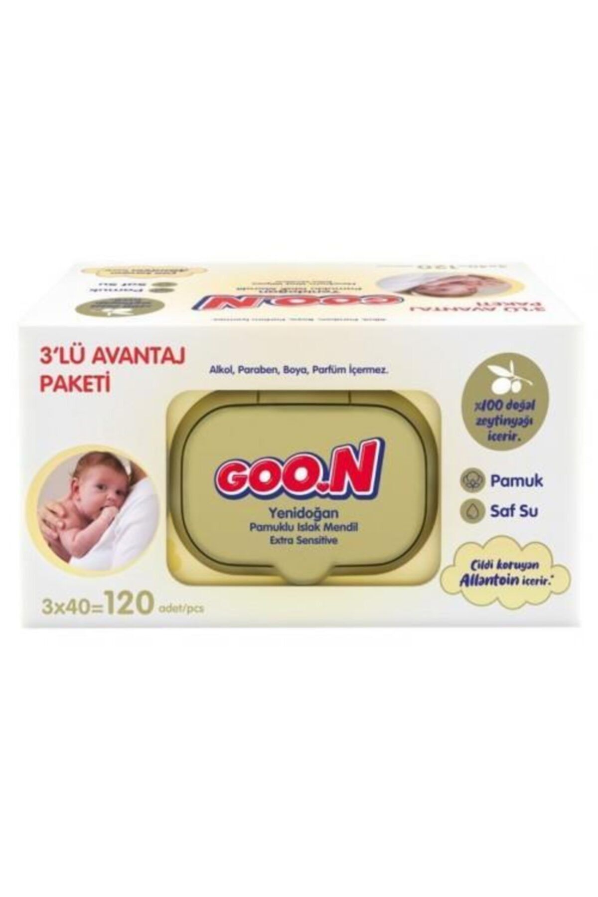 Goo.n Goon Yenidoğan Islak Havlu 3x40 Adet
