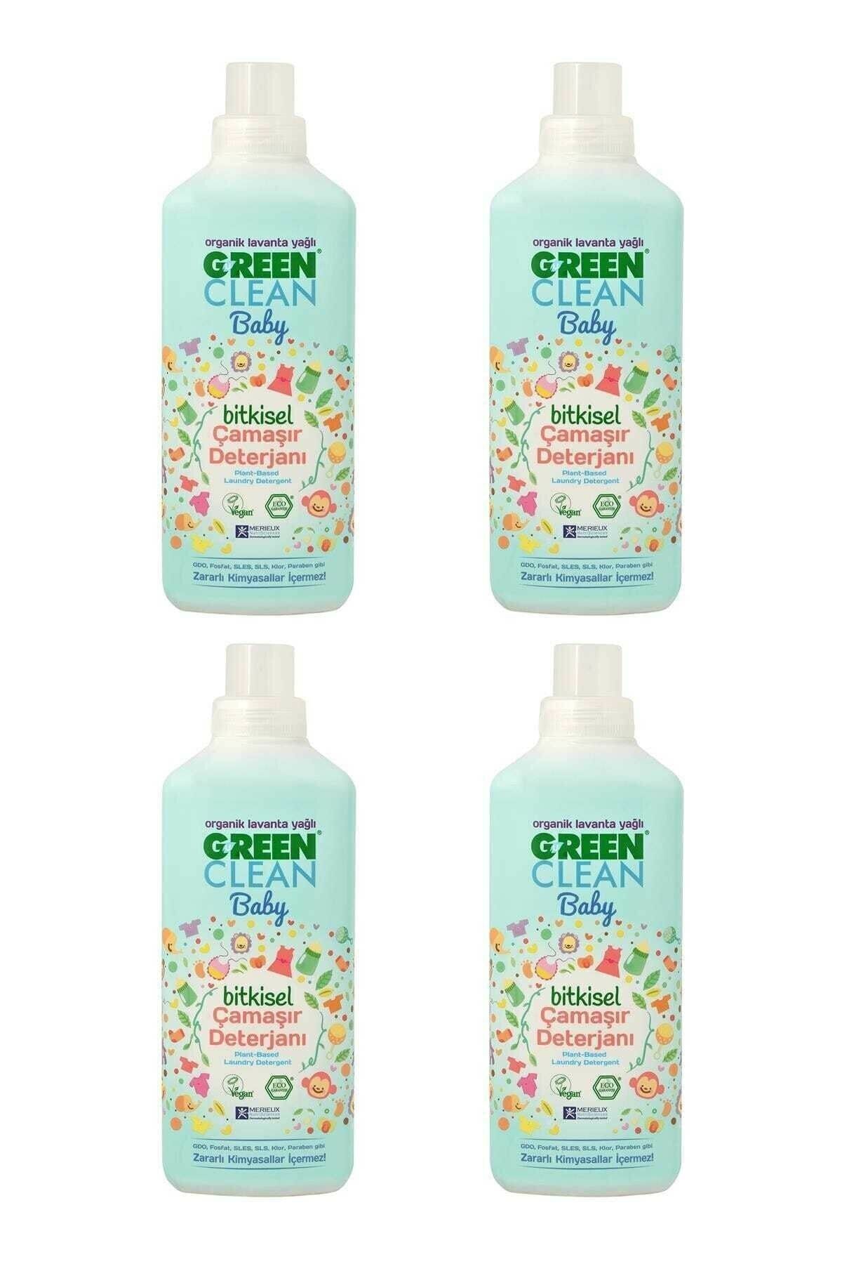 Green Clean Organik Lavanta Yağlı Baby Bitkisel Çamaşır Deterjanı 1000ml 4'lü