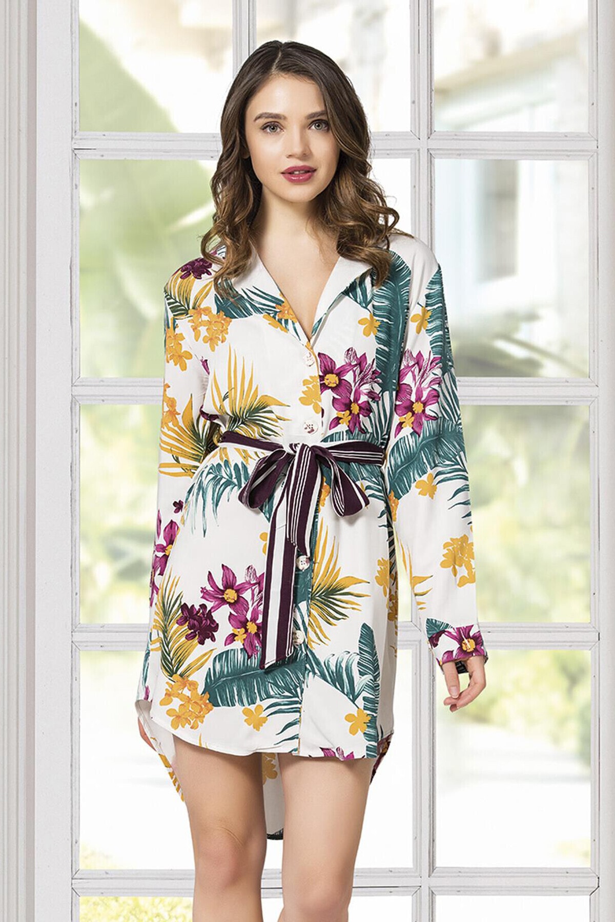 NBB Renkli Kadın Sabahlık