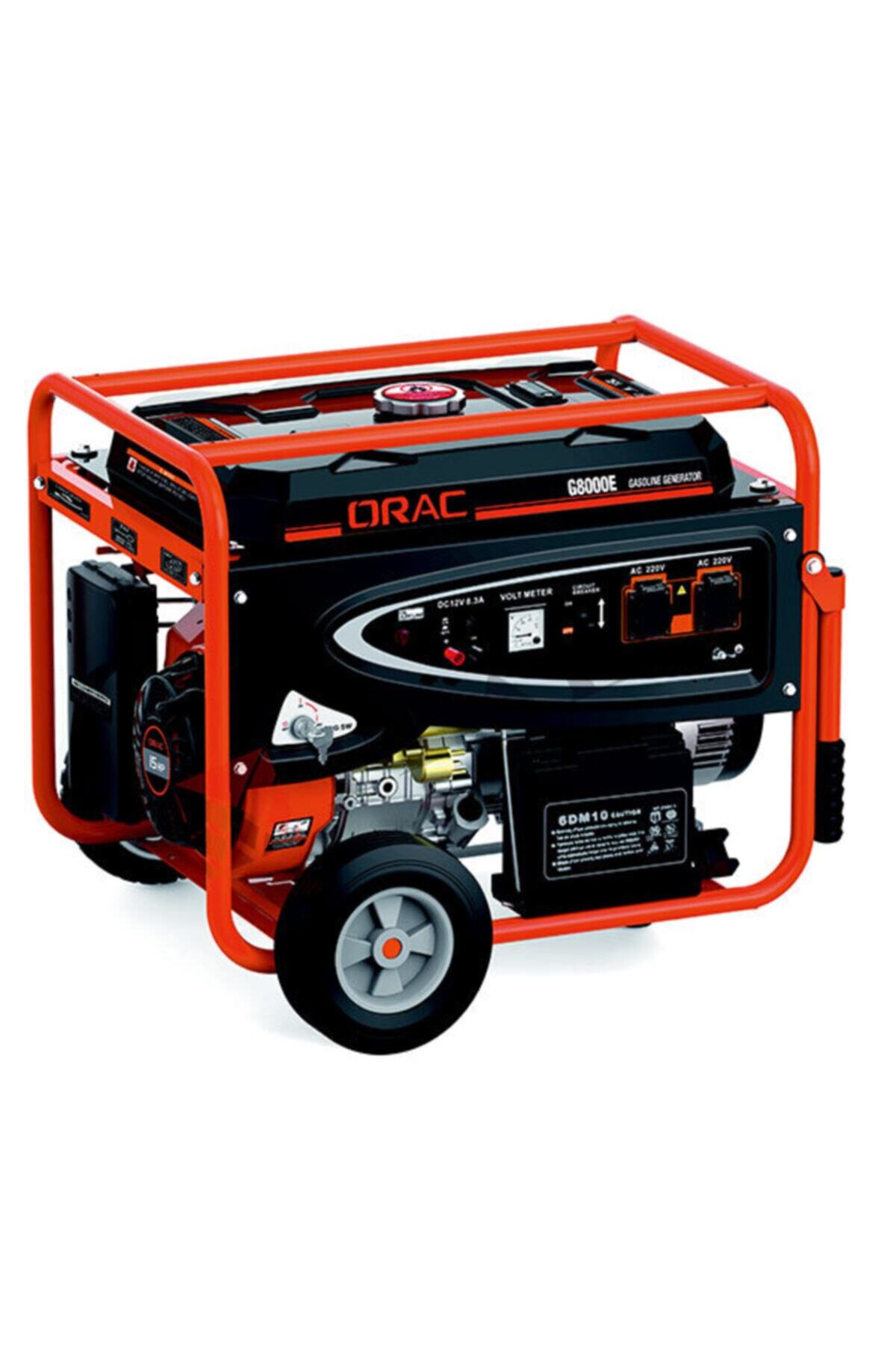 Orac G8000 Benzinlijeneratör Marşlı Monofaze