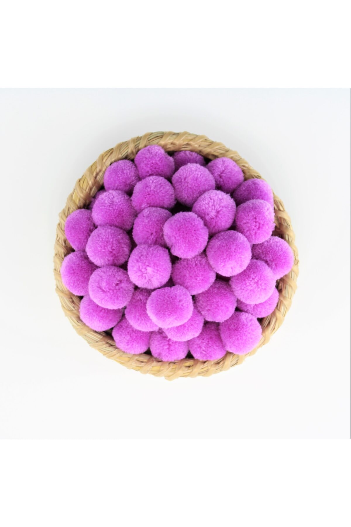 ELİSA Yün Ponpon 2 Cm 100'lü Paket - Eflatun