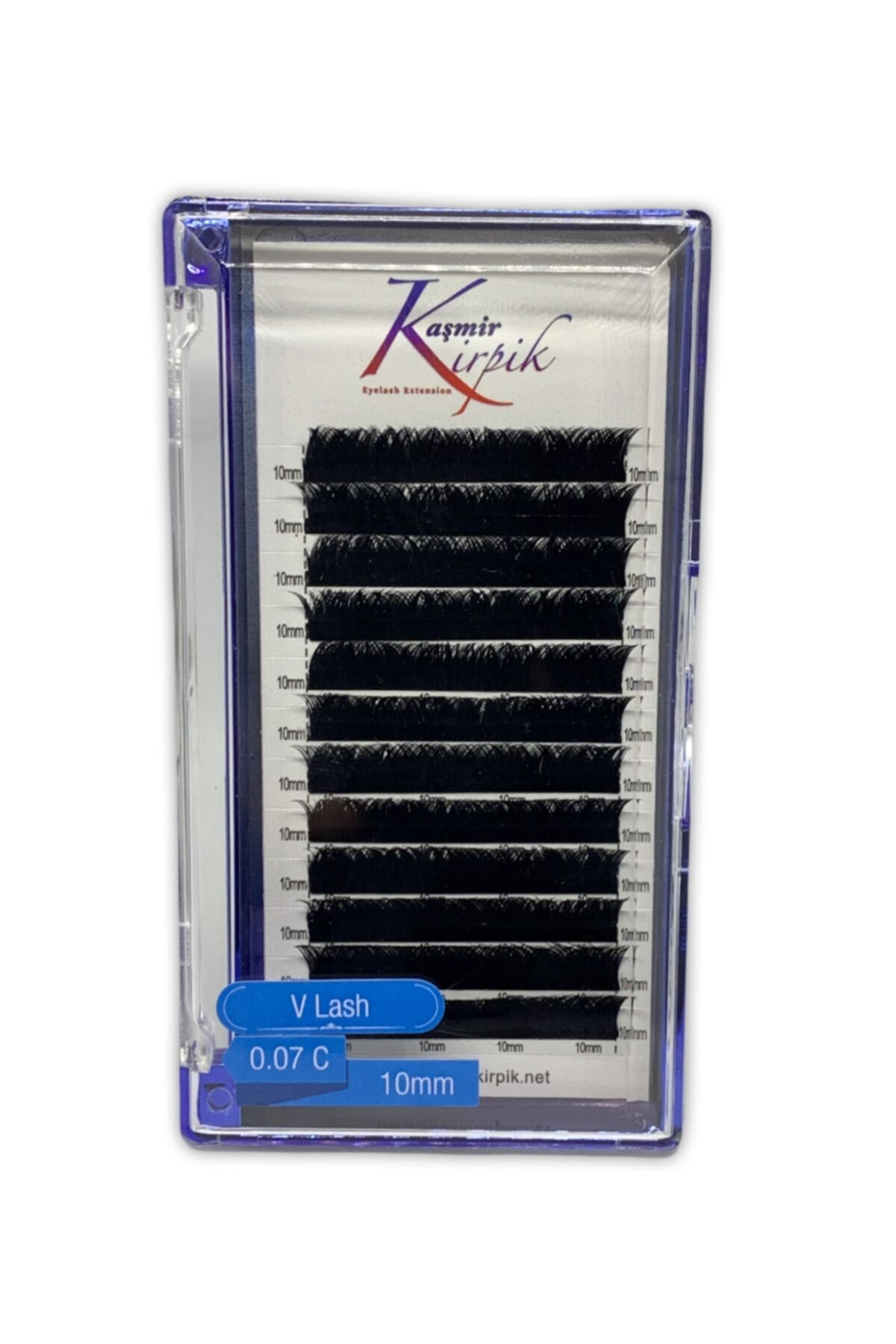 KAŞMİR KİRPİK Kaşmir V Kirpik 0.07 Mm C Kıvrım 10 Numara Tek Boy Kutu