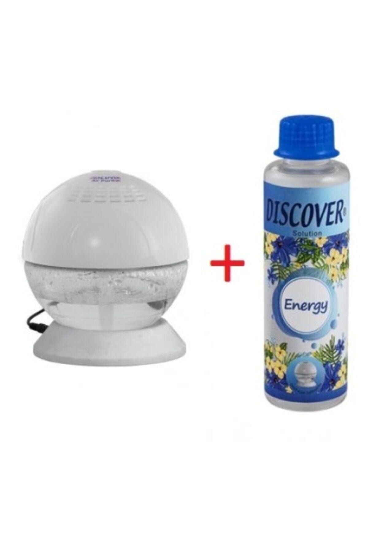 Discover Sihirli Küre Geniş Alan Kokulandırma Makinesi Işıklı Beyaz + 1 Adet Energy Solüsyonu