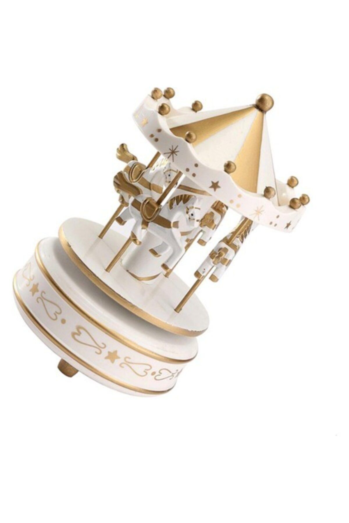 Mofy Baby Nostaljik Atlı Karınca Müzik Kutusu Oyuncak Dekoratif Kurmalı Müzikli Carousel Music Box