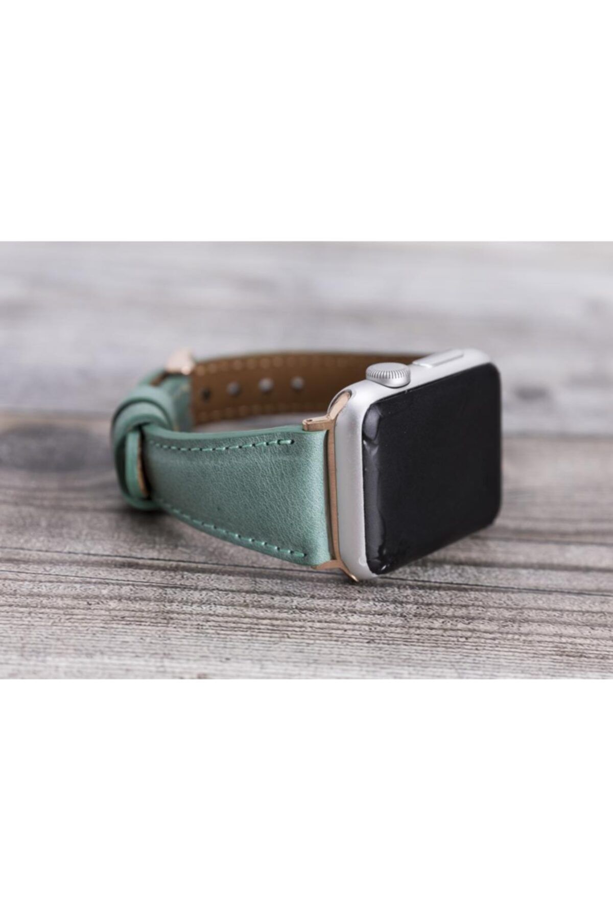 Bouletta Apple Watch Deri Kordon 42-44mm Slim Cz12 Mint Yeşili