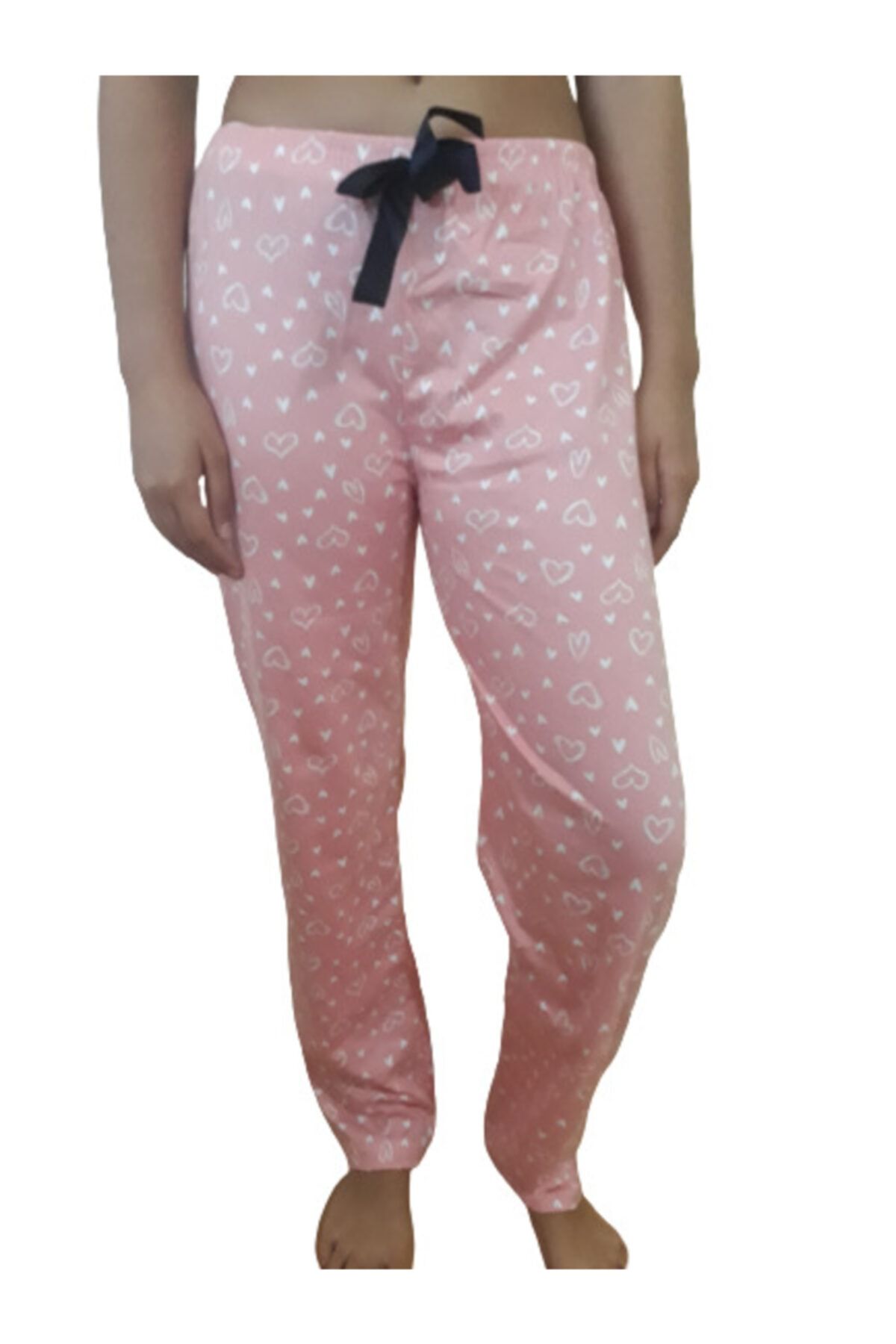 Rashoo Kadın Pembe Kalp Desenli Pijama Altı