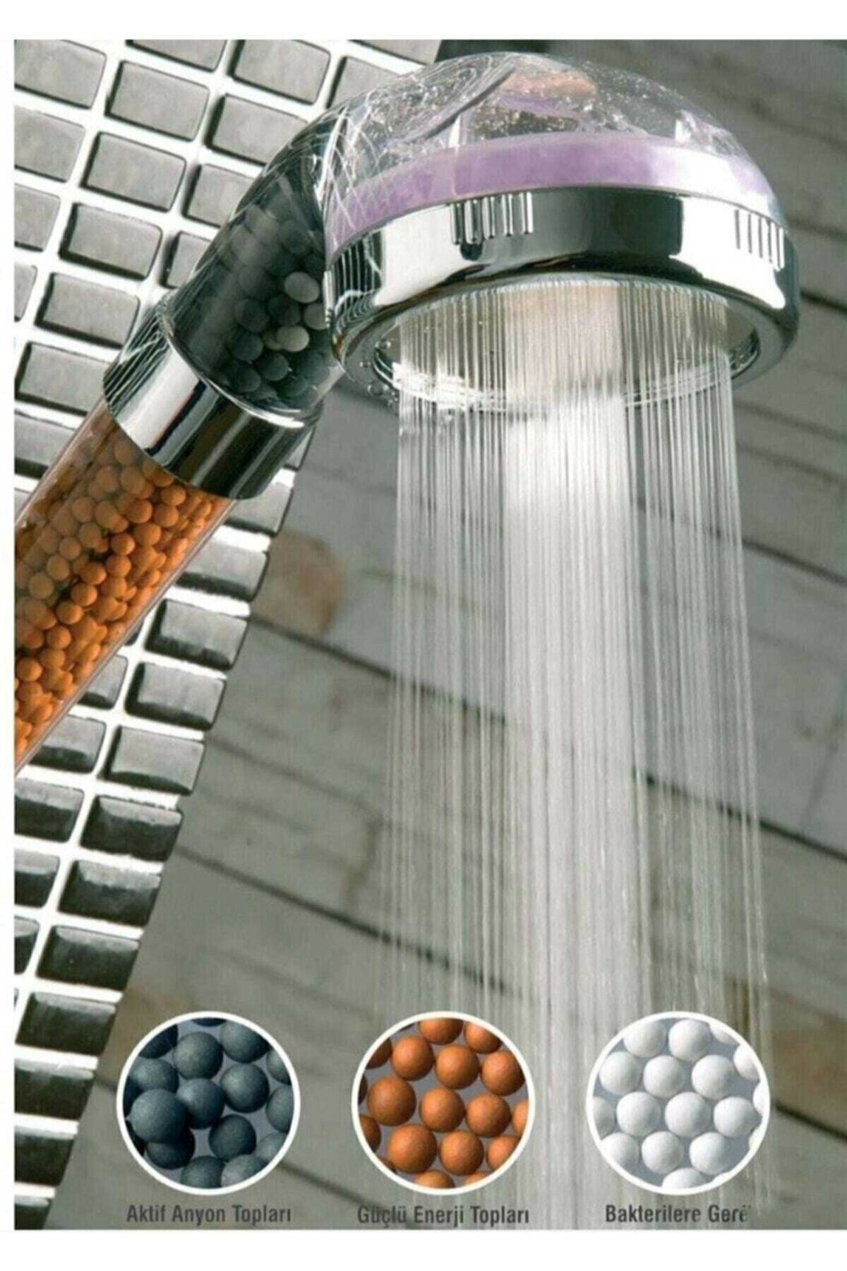 Mayaglory Arıtmalı Boncuklu Krom Duş Başlığı Lüks