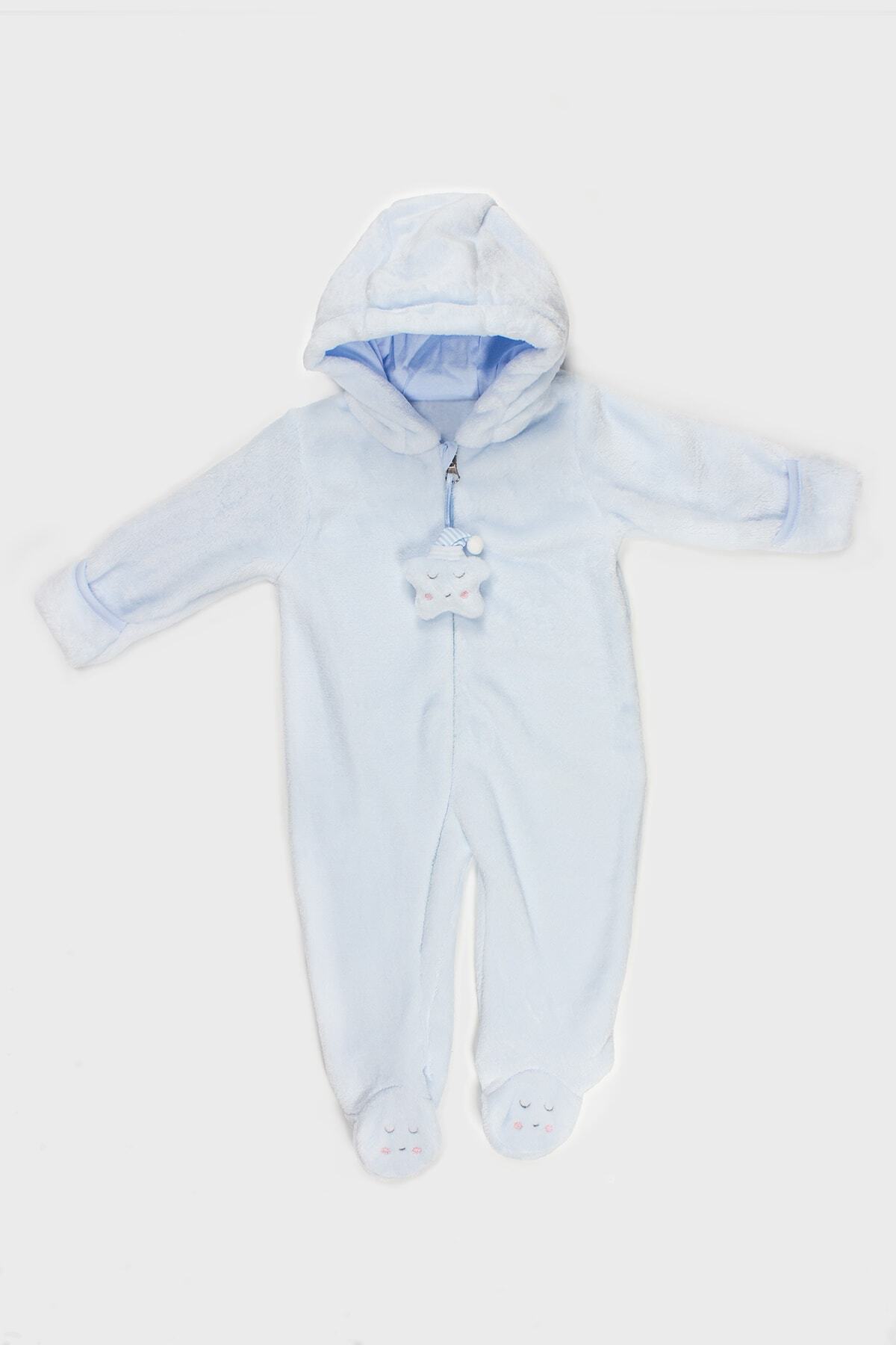 WOYKİDS Unisex Bebek Mavi Star Boy Tulum Te7288