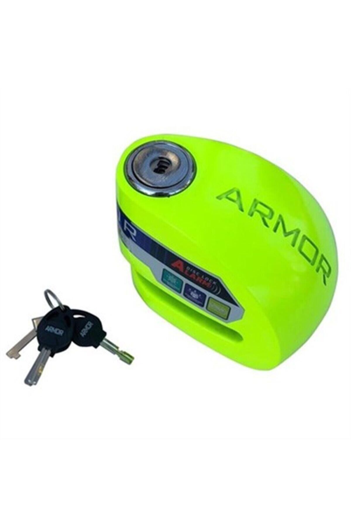 Armor 10 Mm Renkli Alarmlı Disk Kilidi 610mva-yeşil