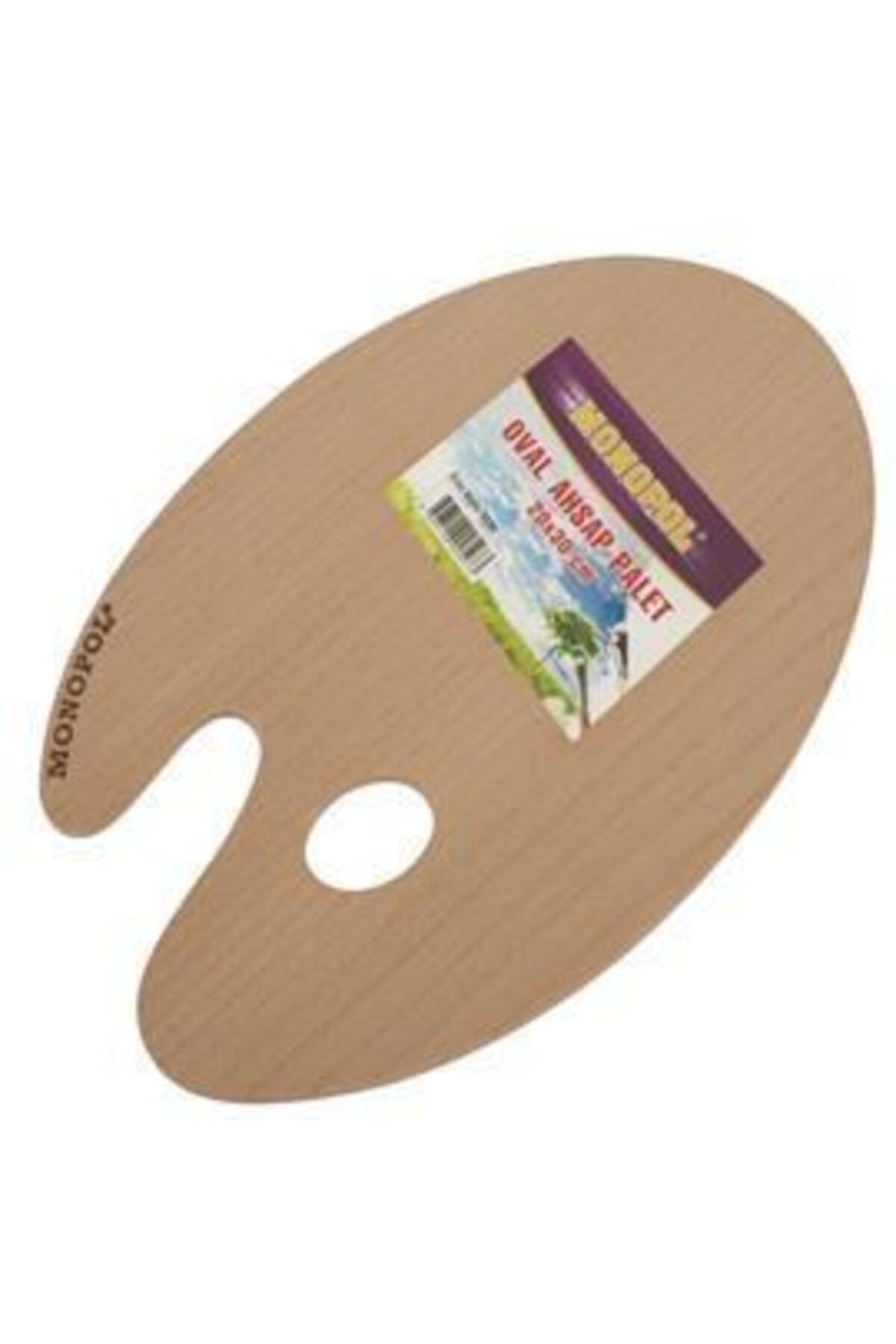 Monopol Oval Ahşap Palet 25*35 Cm