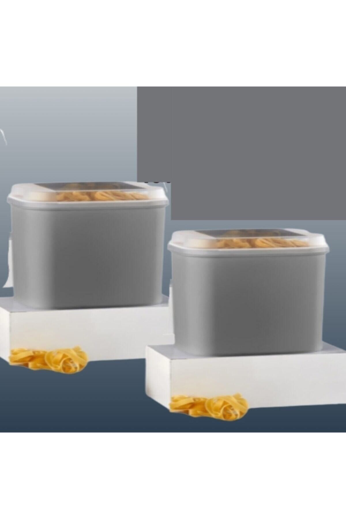 VİP AHMET Vipahmet Un Ve Bakliyat Kabı 4×10 Litre Gri