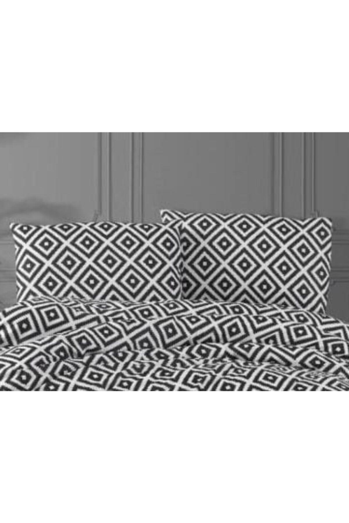 üntaş Life Blackwhite Serisi Diagonal Siyah Beyaz50x70 Fermuarlı Yastık Kılıfı 2 Adet Ecdiagonal1