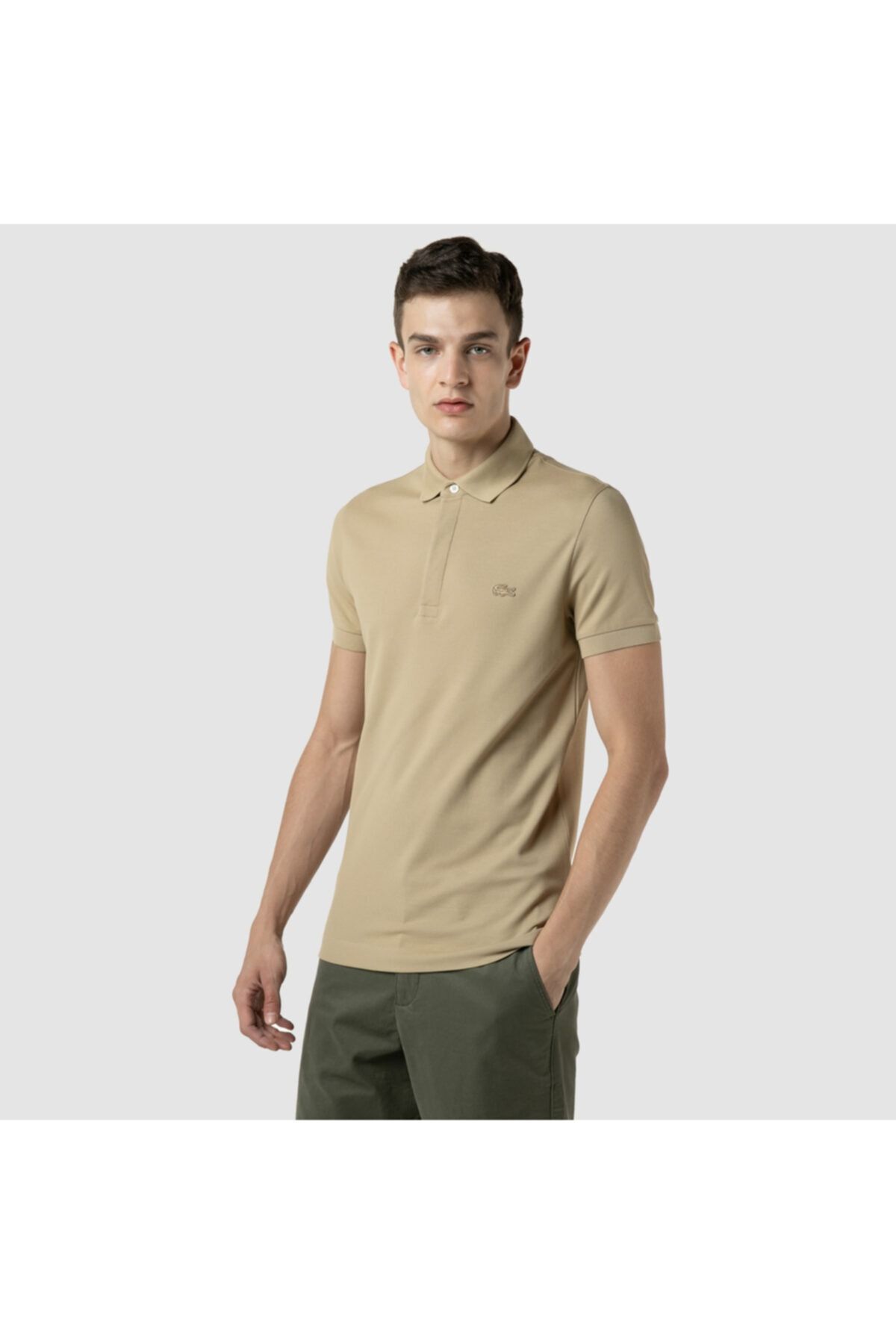 Lacoste Erkek Regular Fit Açık Kahverengi Polo