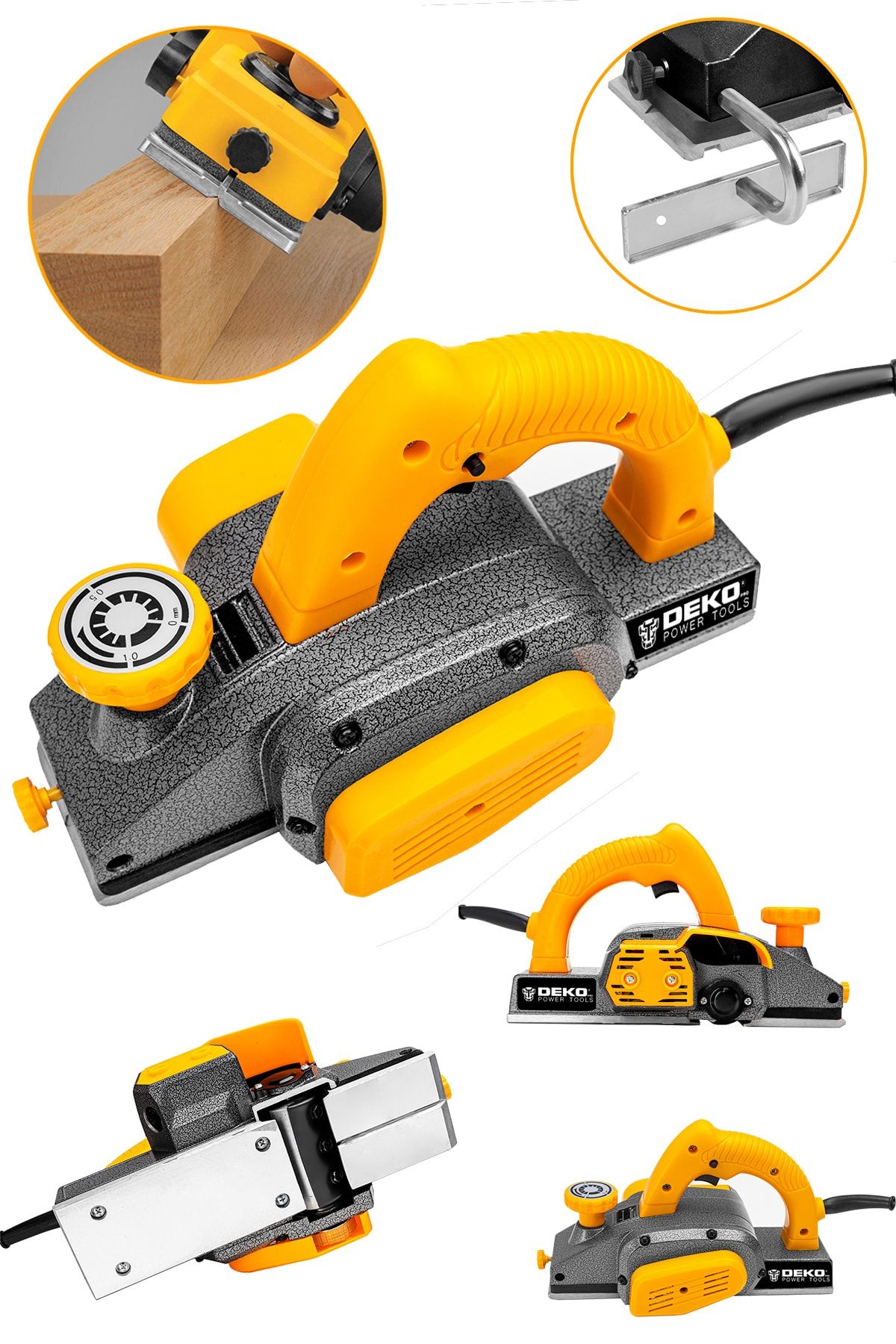 DEKOPRO POWER TOOLS Alman 3400 Watt Metal Şanzıman Bakır Sargılı Çift Bıçak Planya Rende Makinesi