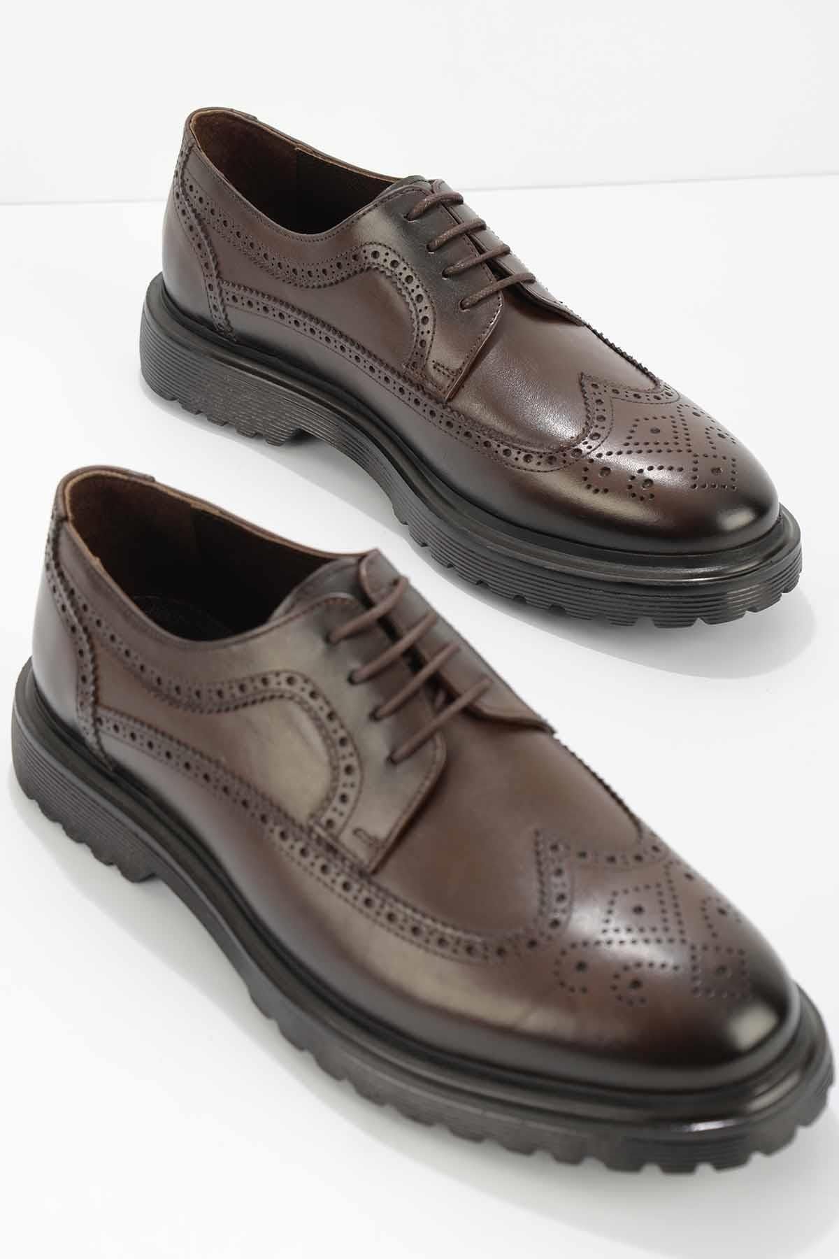 Bambi Kahve Leather Erkek Oxford Ayakkabı E017980533