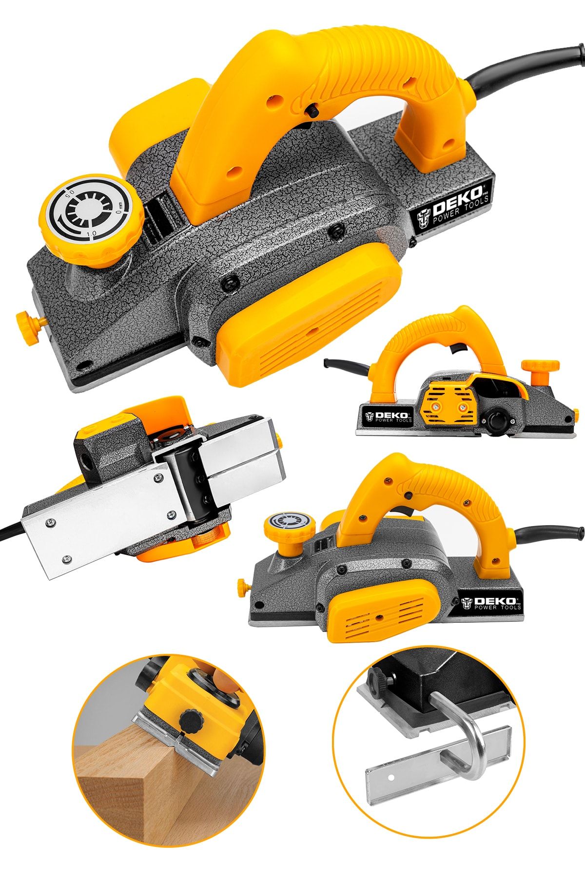 DEKOPRO POWER TOOLS Alman 3400 Watt Çift Bıçak Planya Metal Şanzıman Bakır Sargılı Rende Makinesi