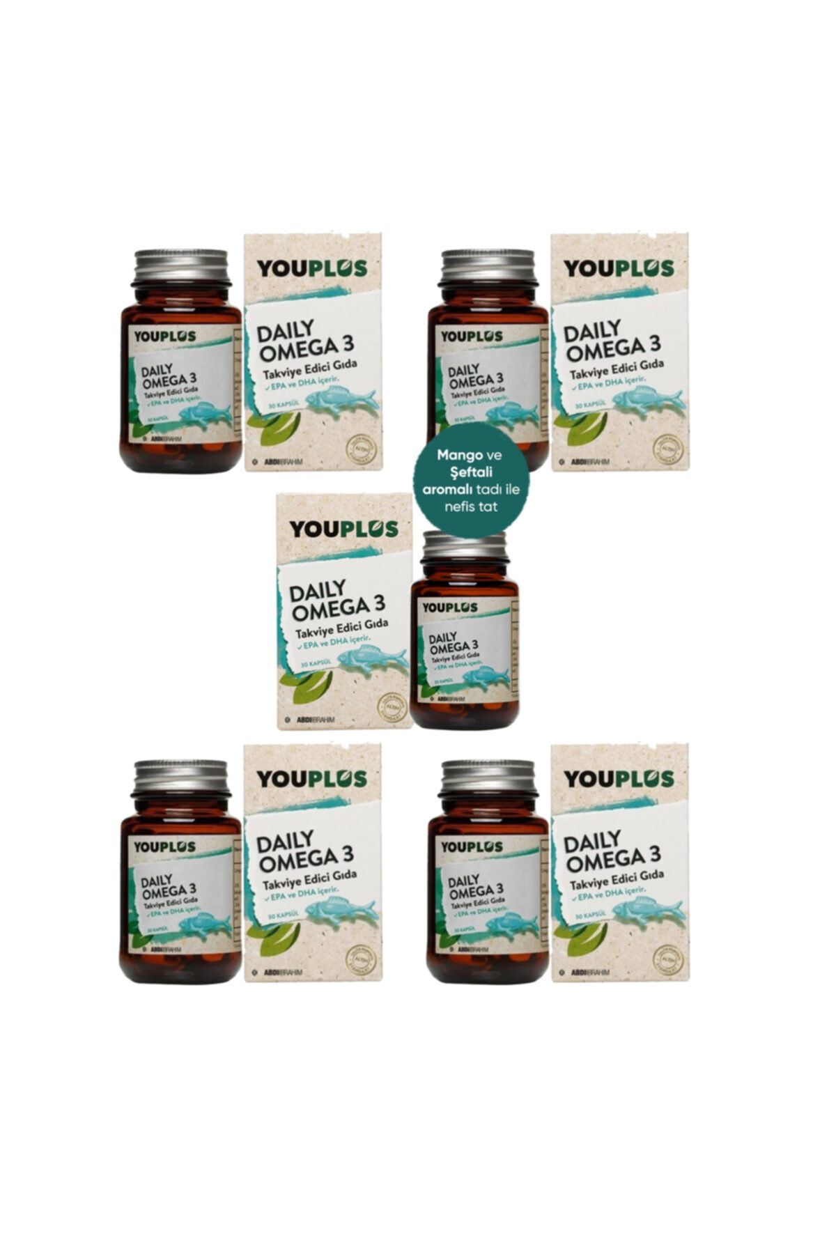 Youplus Daily Omega 3 30 Kapsül Takviye Edici Gıda - 5 Adet