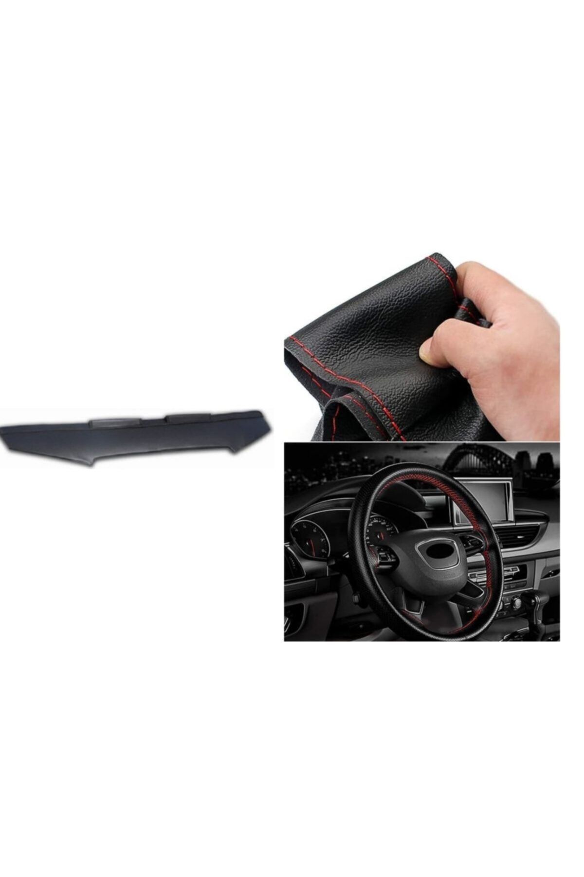 mutlu oto Opel Astra J Kaput Maskesi + Kırmızı Dikişli Direksiyon Kılıfı