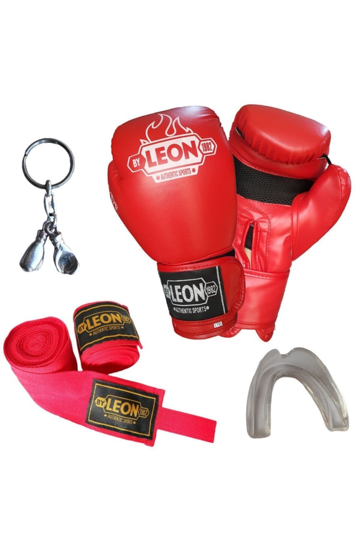 By Leon 1982 Leon Training Set Blade Boks Eldiveni, Bandaj, Dişlik Ve Anahtarlık Seti