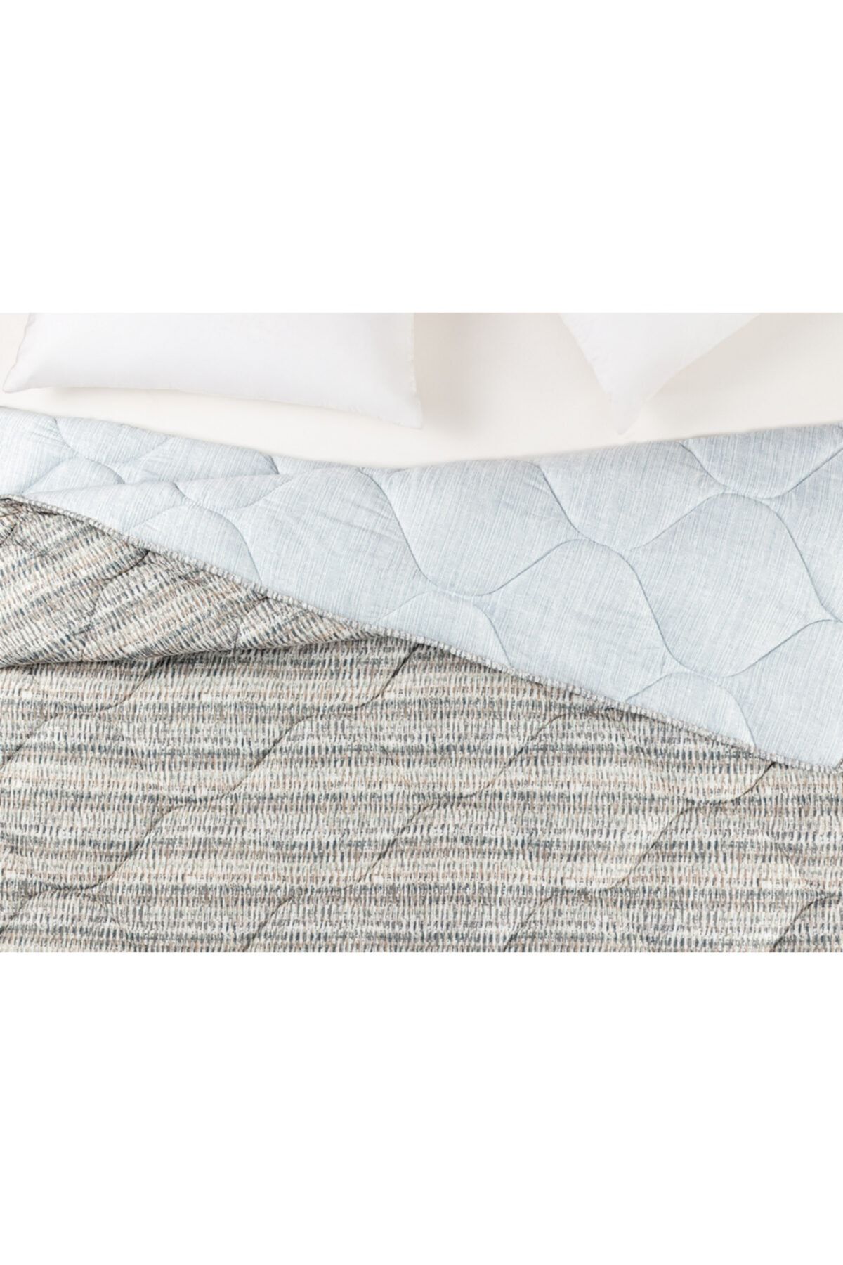 Madame Coco Pancy Tek Kişilik Micro Yorgan - Bej/ Indigo