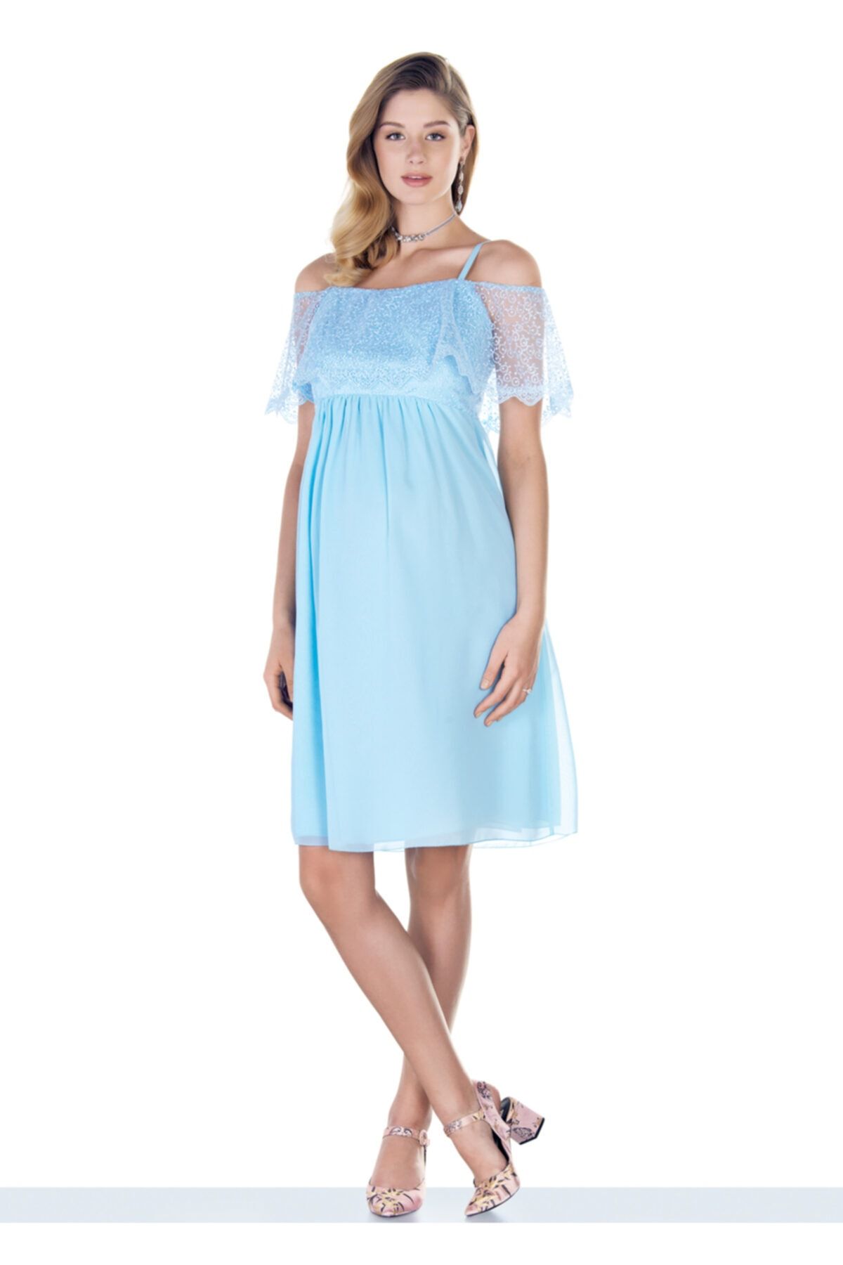 Ebru Maternity - Şifon Hamile Elbisesi 3726