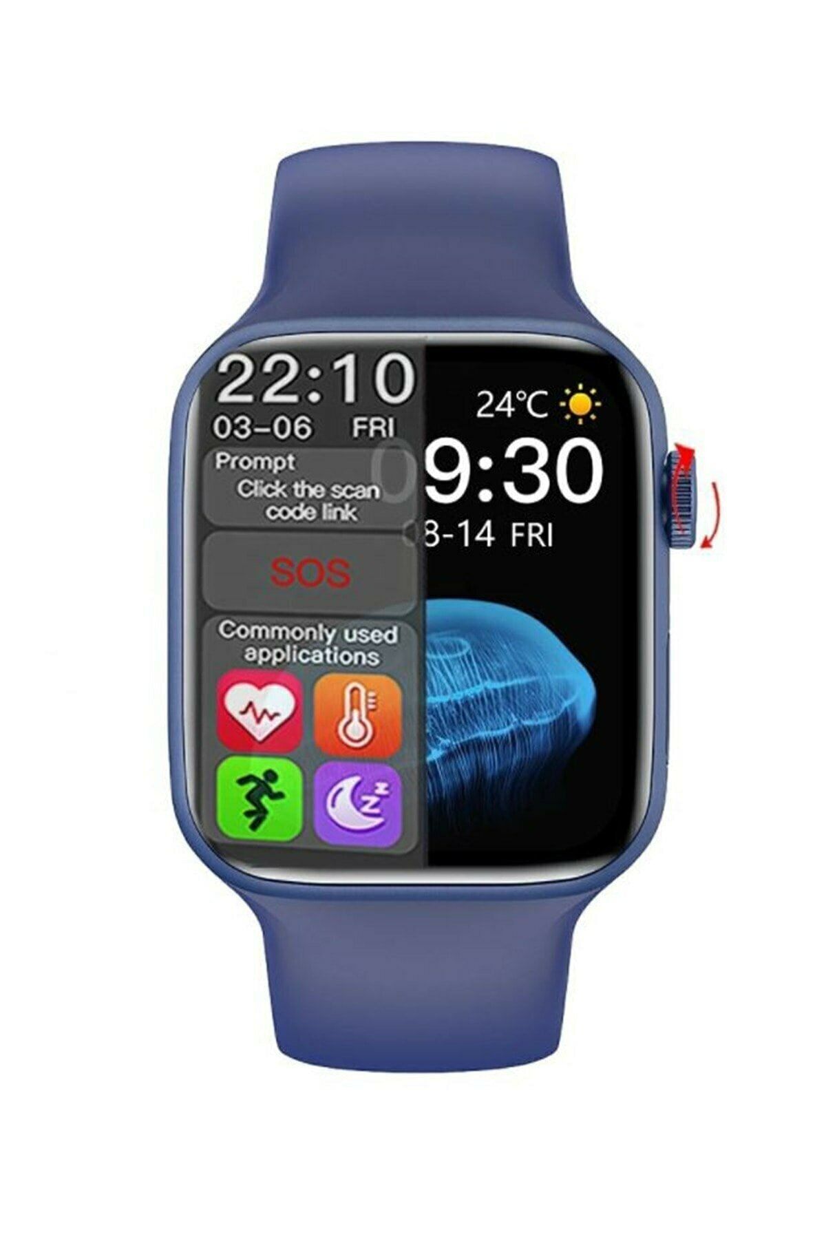 BilgeTech Watch W7 Pro Serisi Akıllı Saat Smartwatch 2022 Yeni Model Tüm Özellikler Aktif-laci Renk