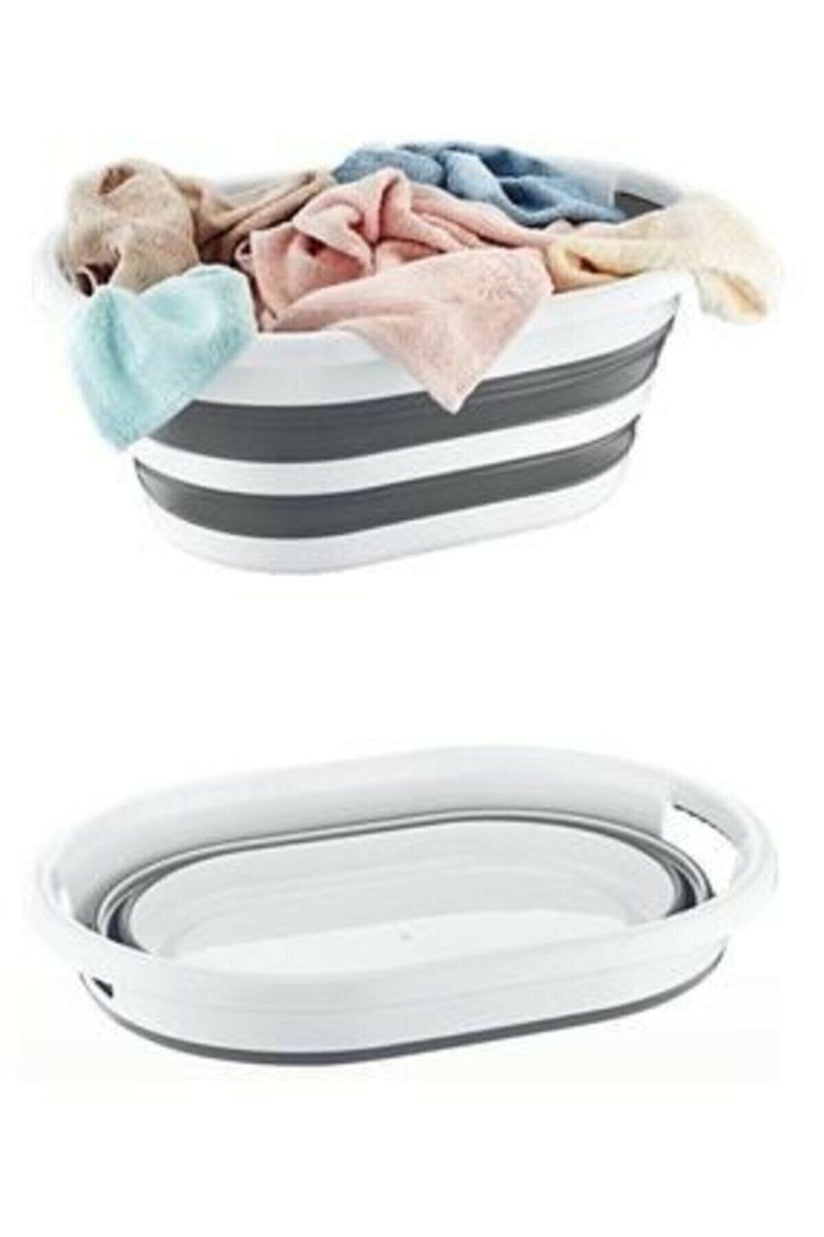 LarinHome Katlanabilir Multi 2'li Set Katlanabilir Çamaşır Sepeti