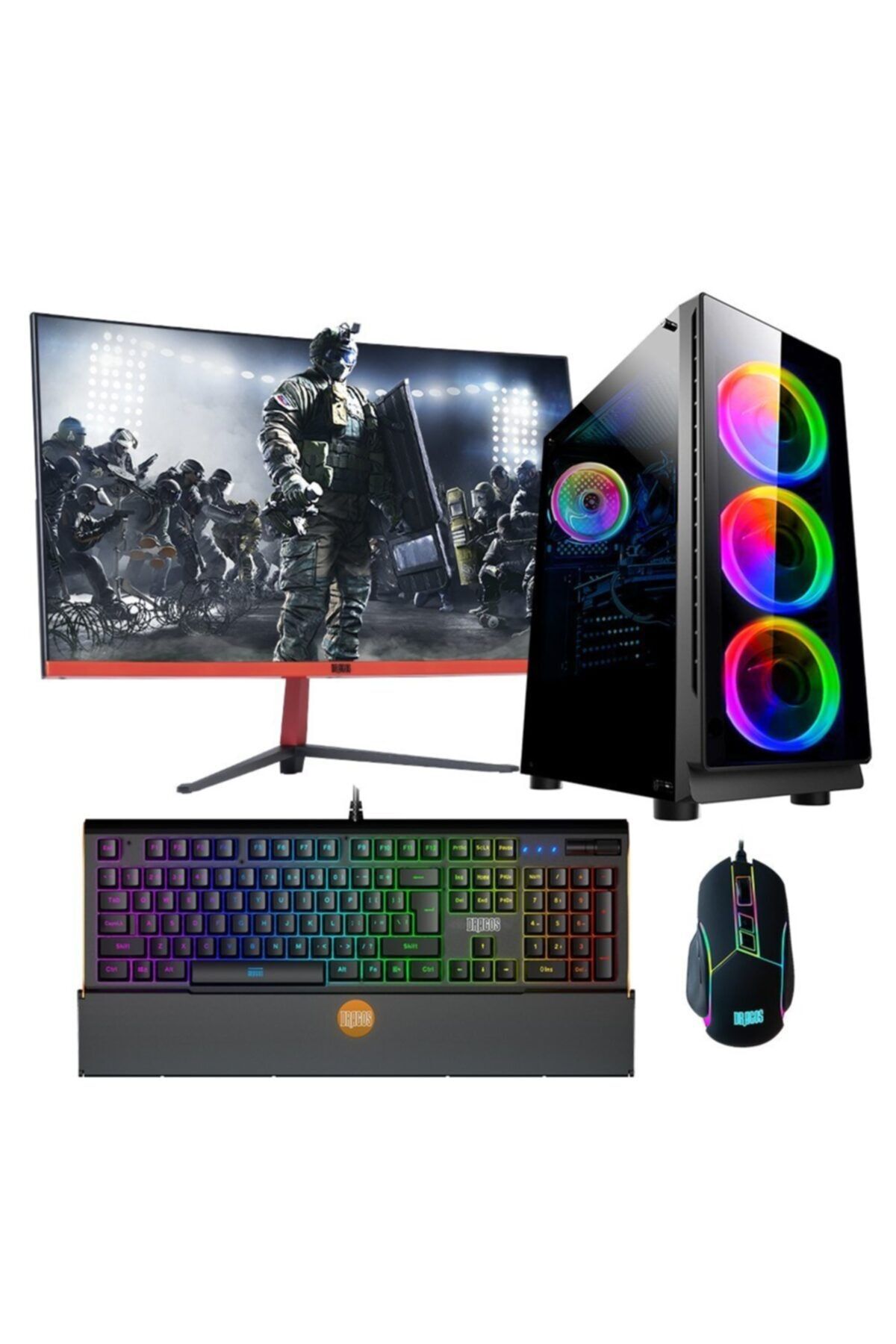 TURBOX Tx944 i5 4440 16GB Ram 256GB M.2 NVMe SSD 4GB GTX1050Ti 23.6\