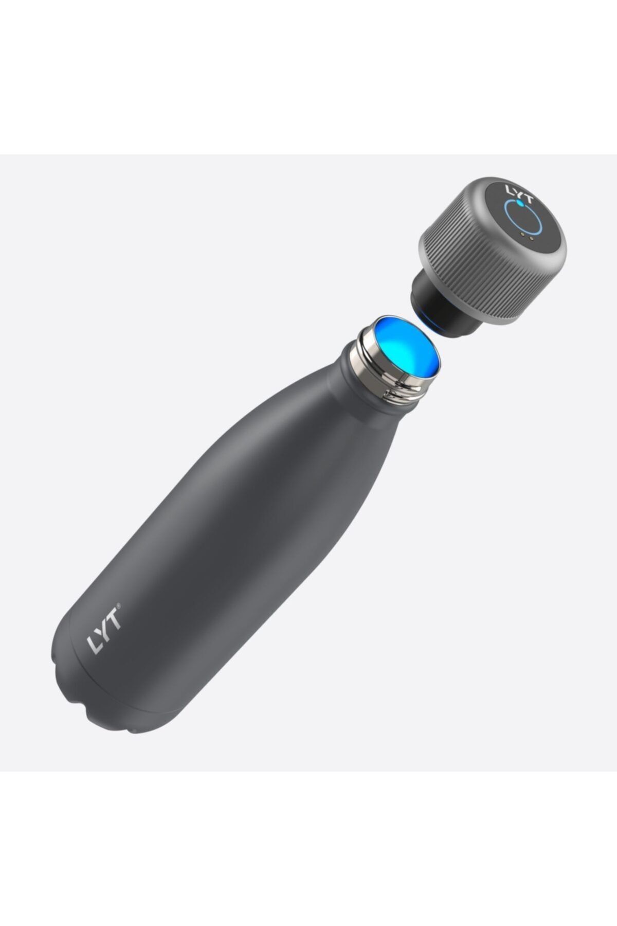 Crazy Cap Lyt Çelik Arıtmalı Su Şişesi, 500ml - Gri