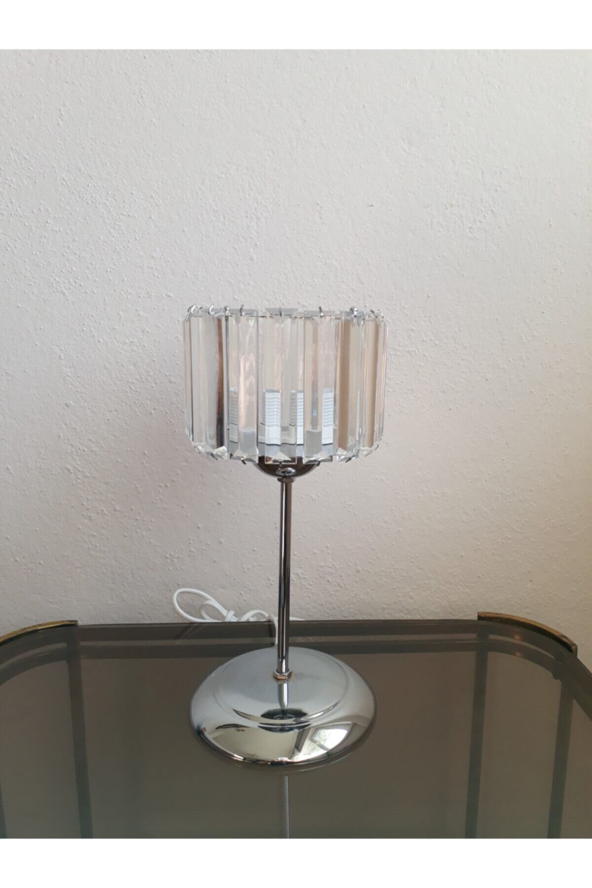 avizza Kristal Taşlı Krom Bajur(gece Lambası)
