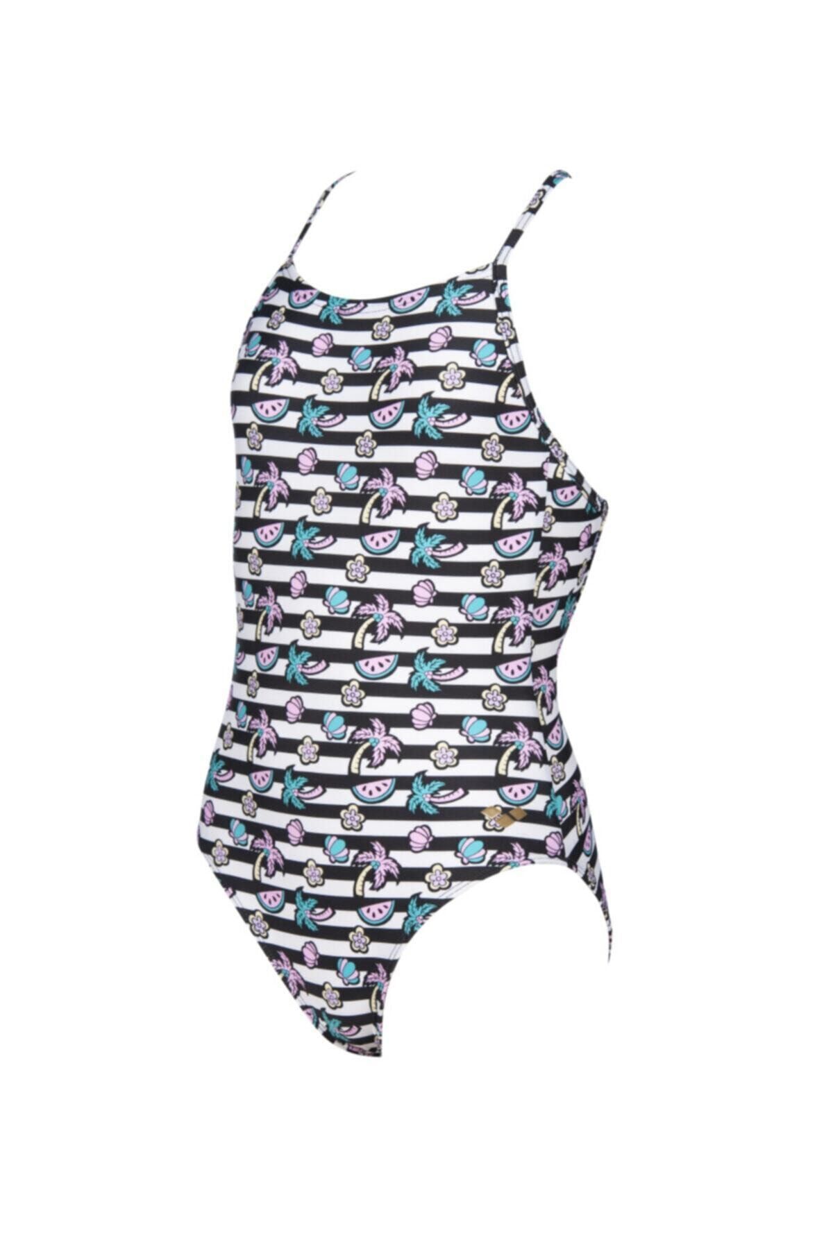 ARENA Kız Çocuk Tropical Summer Jr One Piece Mayosu