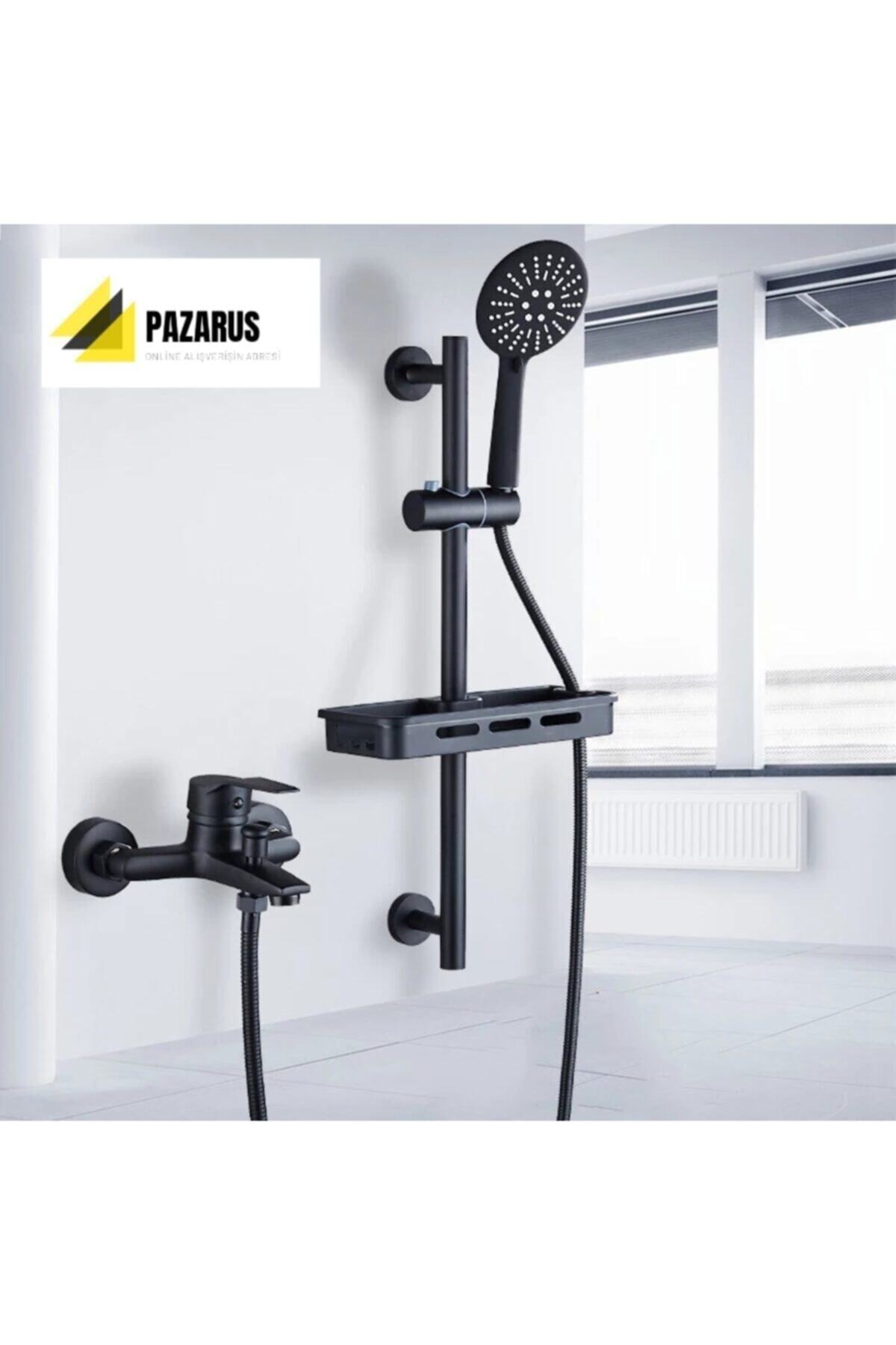 babyblog Banyo Batarya Duş Başlığı Siyah Duş Sistemi