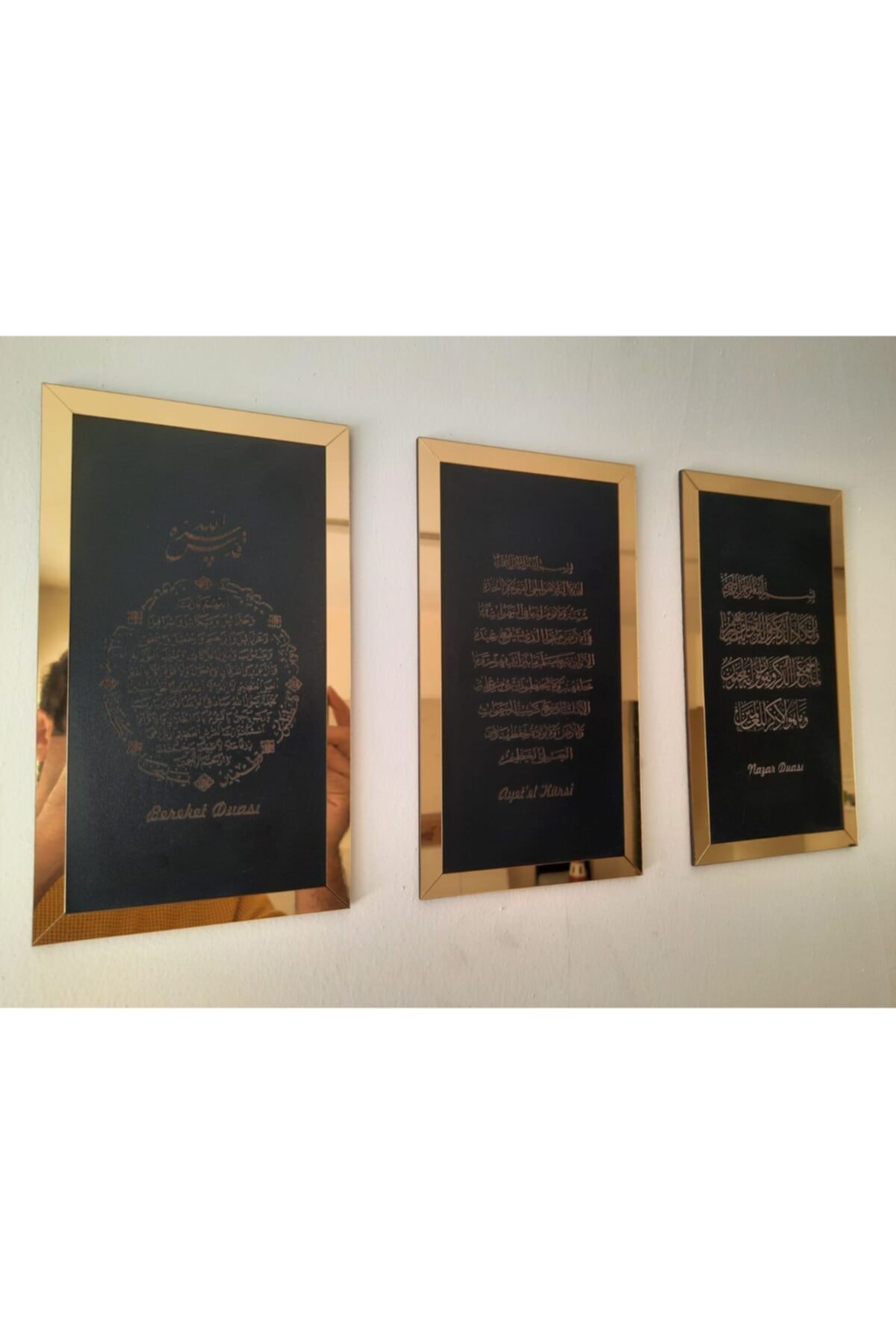 gawwi 3lü Dua Seti (bereket,ayetel Kürsi,nazar Duaları) Siyah/gold