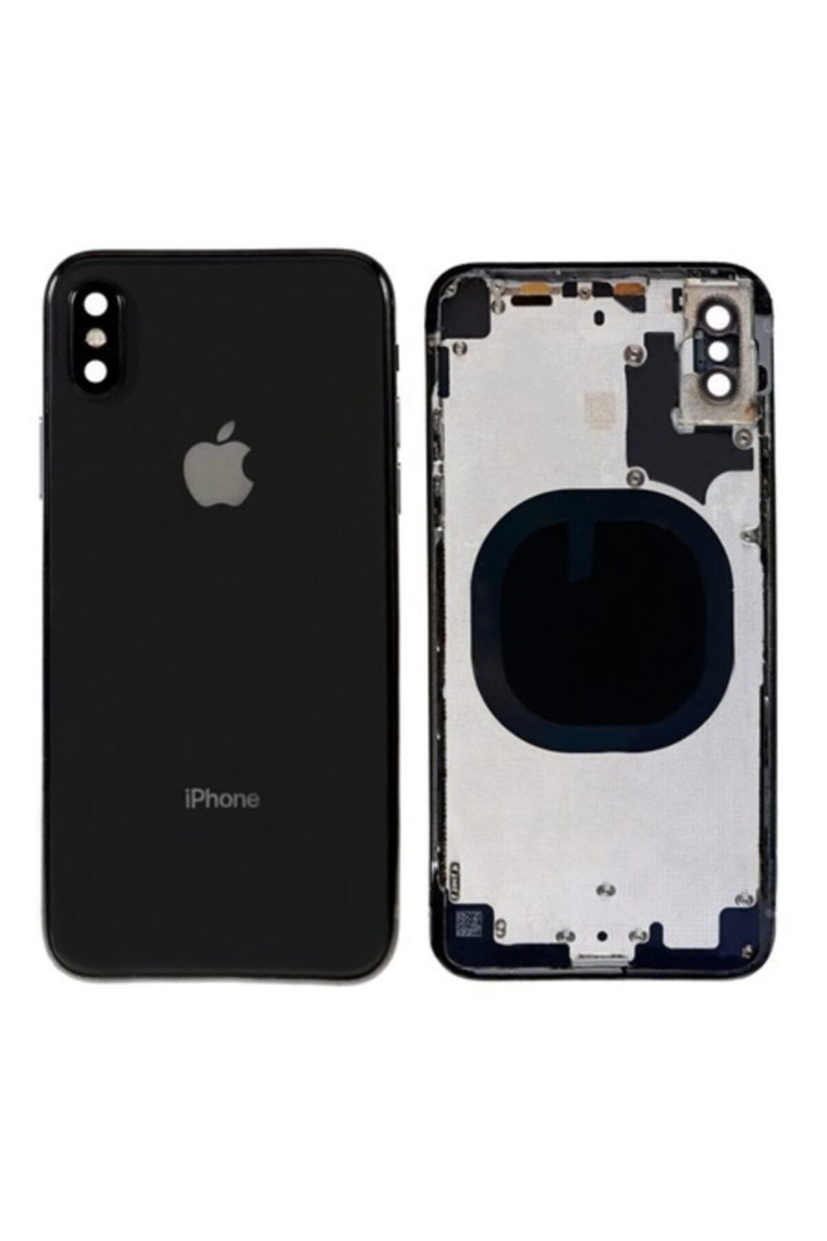 Qudex Iphone Xs Max Boş Kasa Arka Kapak Servis Orj Siyah