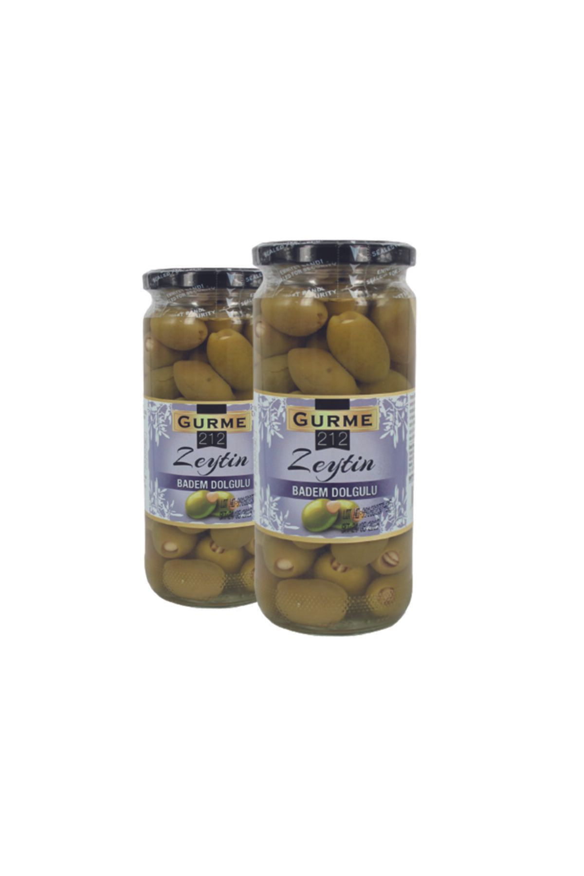 Gurme212 Badem Dolgulu Yeşil Zeytin 2 Adet X 500 ml