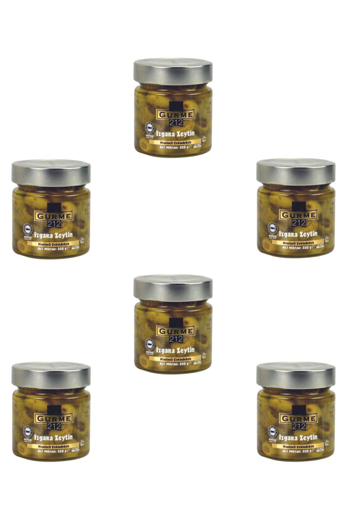 Gurme212 Izgara Yeşil Zeytin (6 Adet X 255cc)