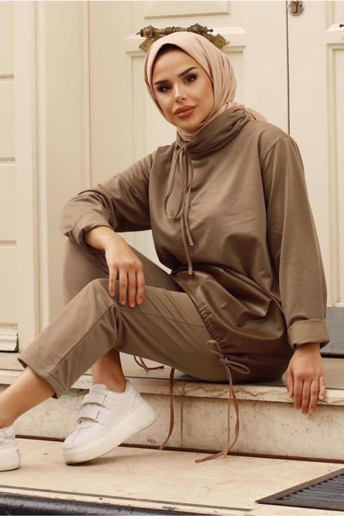 TRENDTESETTÜR Etek Ucu Büzgülü Pant. Takım 5107