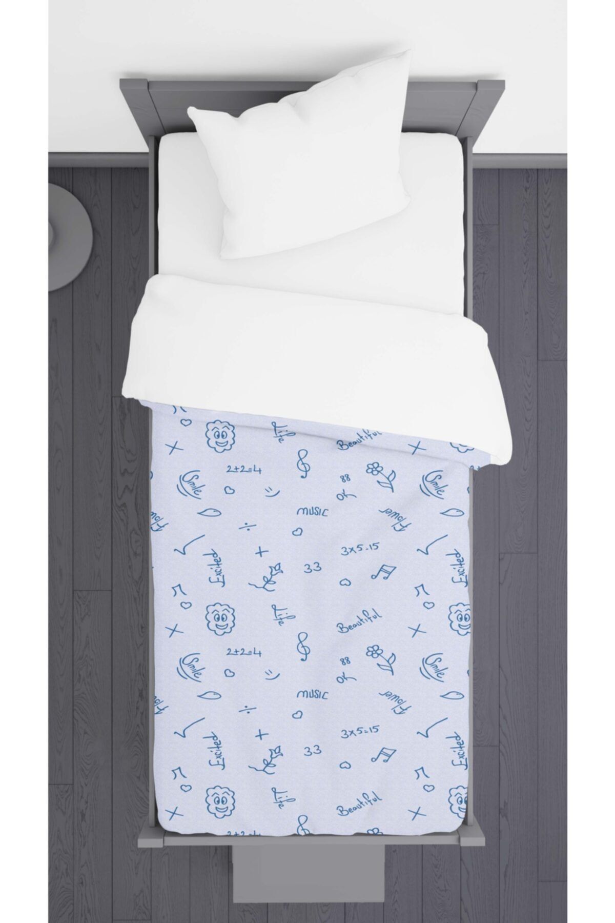 Ziu Kids Karışık Desen Desenli Dekoratif Yatak Örtüsü 140x220