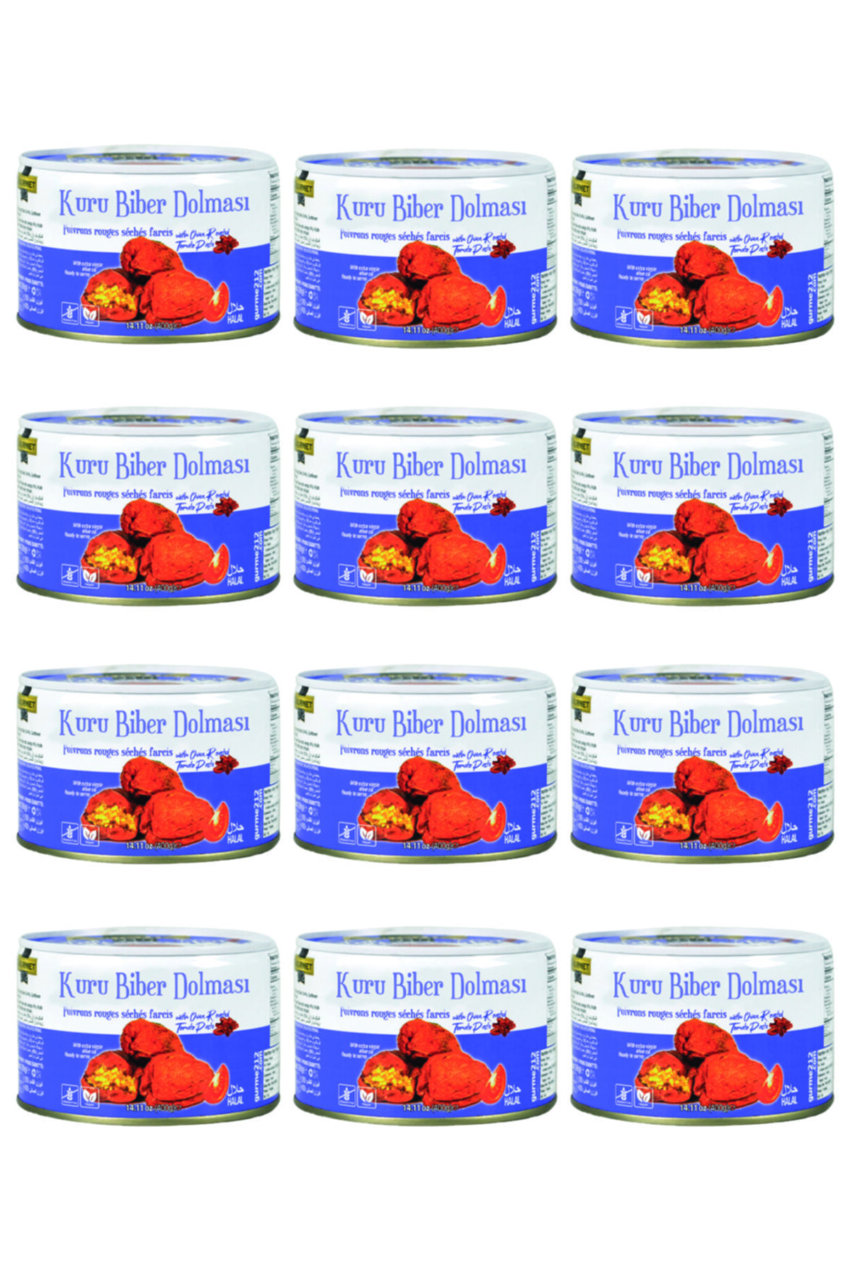 Gurme212 Kuru Biber Dolması (kırmızı), Meze, Aperatif (12 Adet X 400gr)