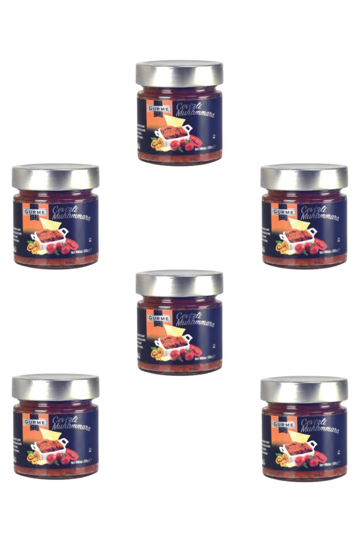 Gurme212 Acı Ezme (cevizli) Hazır Meze (6 Adet X 255cc)