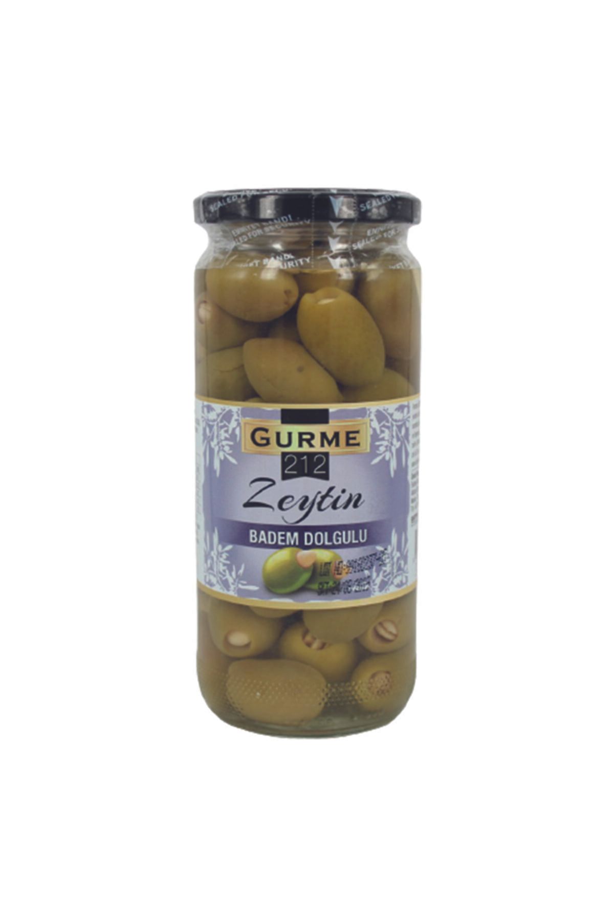 Gurme212 Badem Dolgulu Yeşil Zeytin (1 Adet X 500ml)