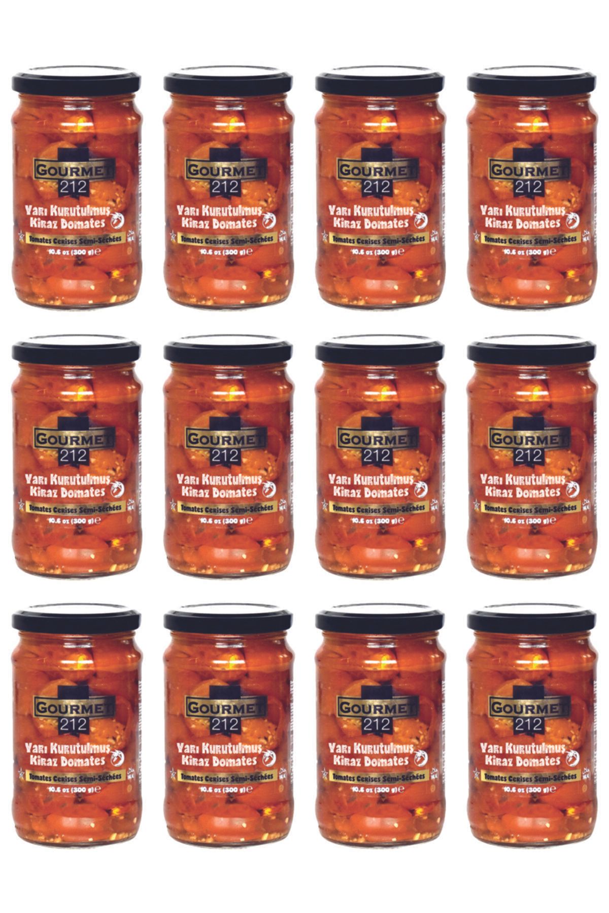 Gurme212 Kurutulmuş Çeri Domates, Hazır Meze, Salata (12 Adet X 320cc)