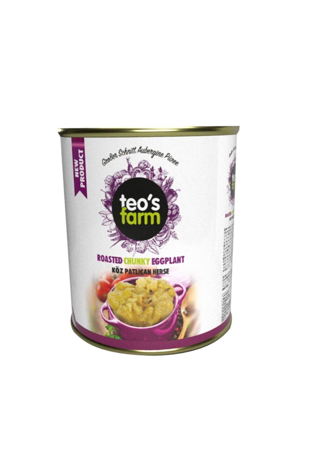 Gurme212 Teo's Farm Iri Kesim Közlenmiş Patlıcan, Hazır Yemelik, Salata, Meze (6 Adet X 3kg)