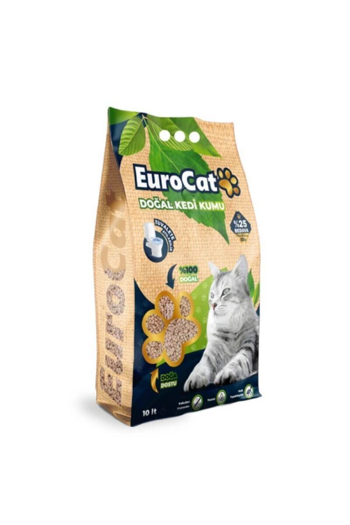 Eurocat Hızlı Topaklaşan Doğal Kedi Kumu 10 Lt