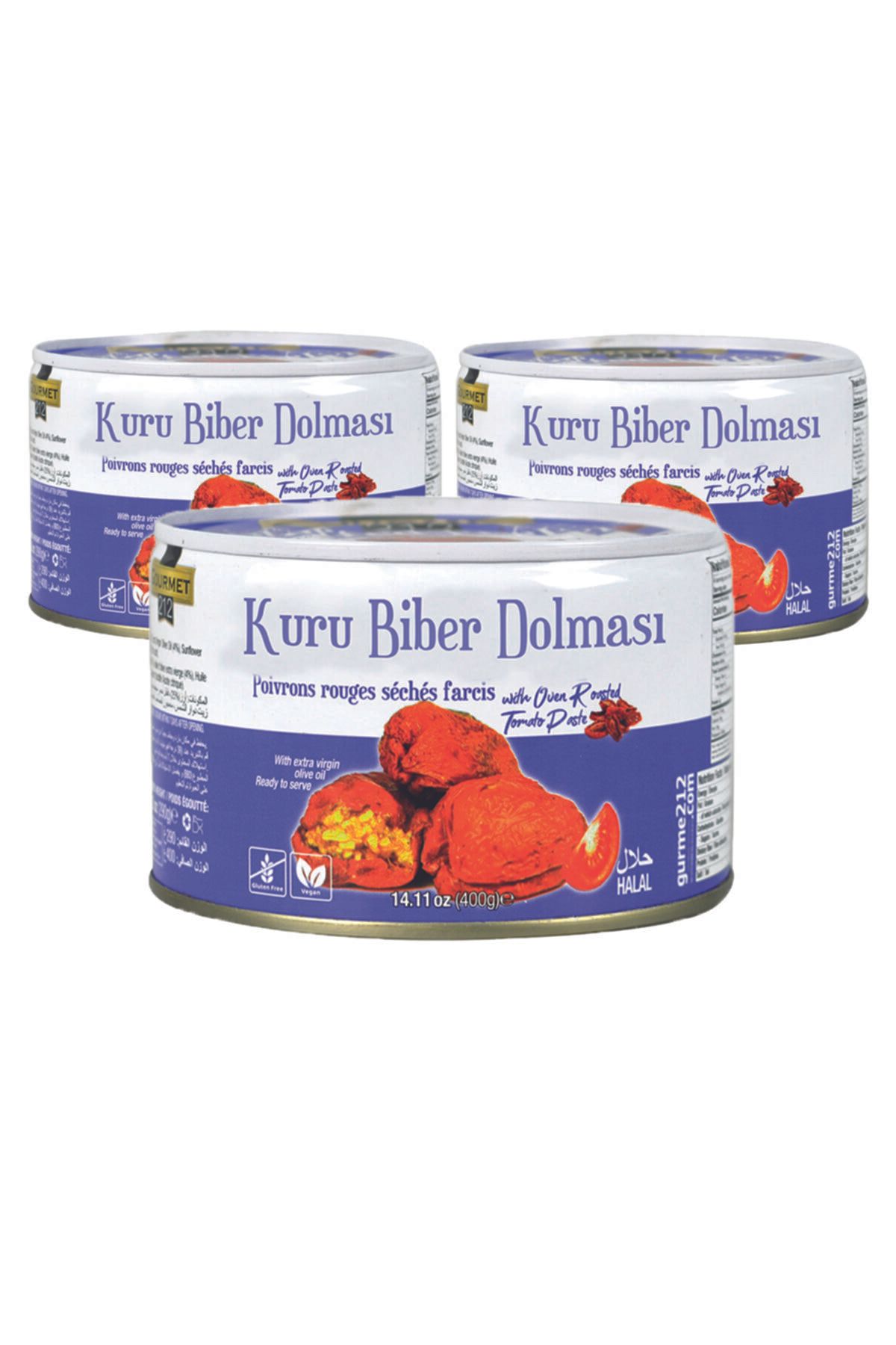Gurme212 Yöresel Kırmızı Biber Dolması, Hazır Yemek (3 Adet X 400gr)