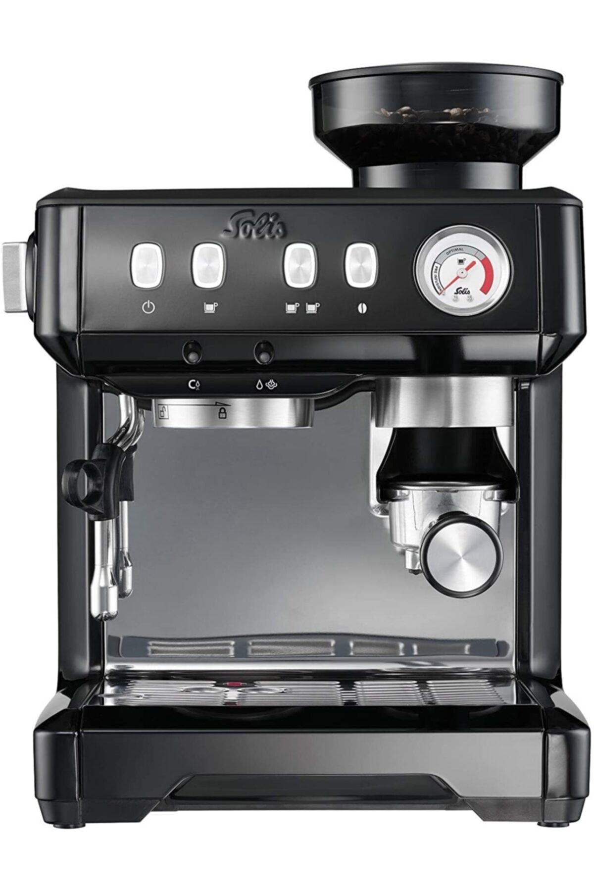 SOLİS Espresso Makinesi, Manometre, Buhar ve Sıcak Su Fonksiyonu,