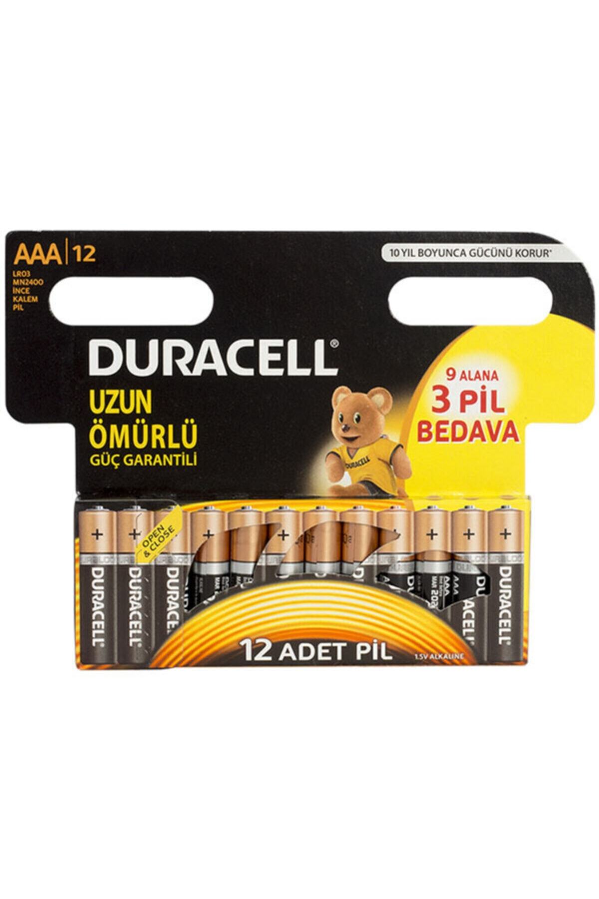 Duracell Aaa Ince Pil 12li 9+3 Paket Fiyat