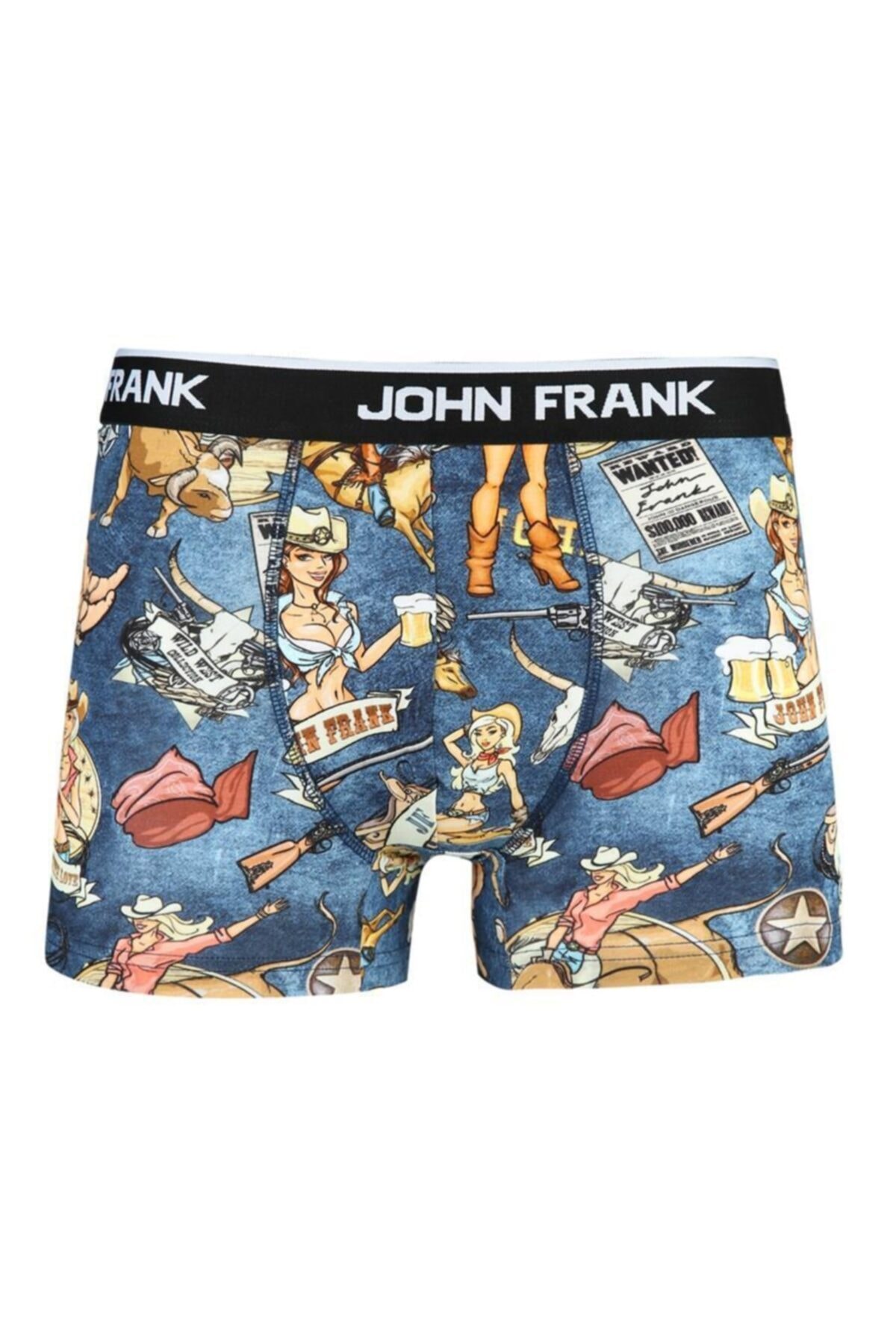 John Frank Erkek Kovboy Desenli Boxer