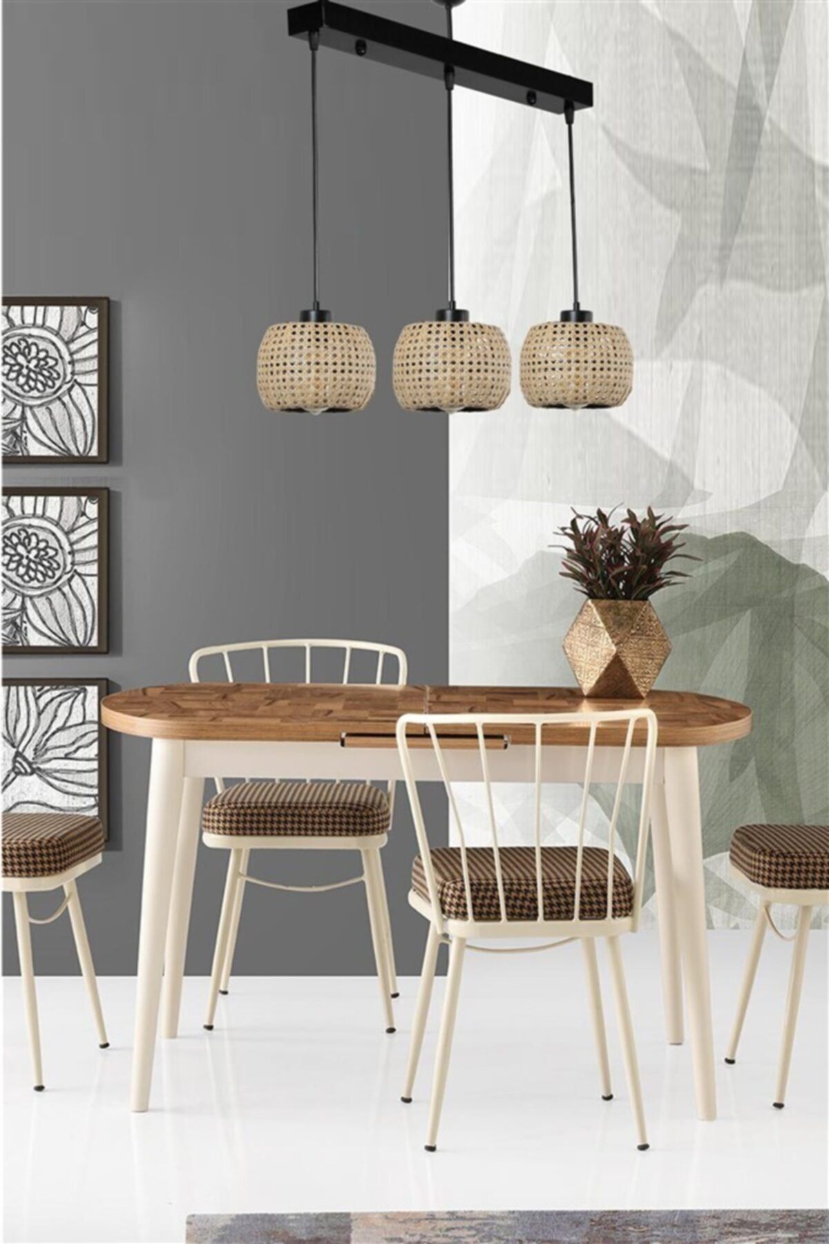 Lumexx Tıger 3 Lü Sıralı Rattan Sarkıt