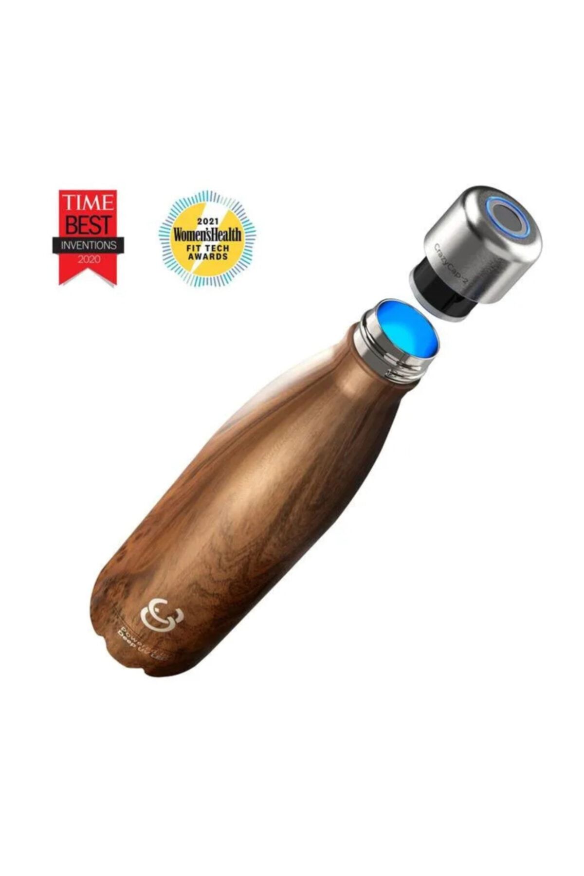 Crazy Cap 2 Çelik Arıtmalı Su Şişesi, 500ml - Hint Ağacı